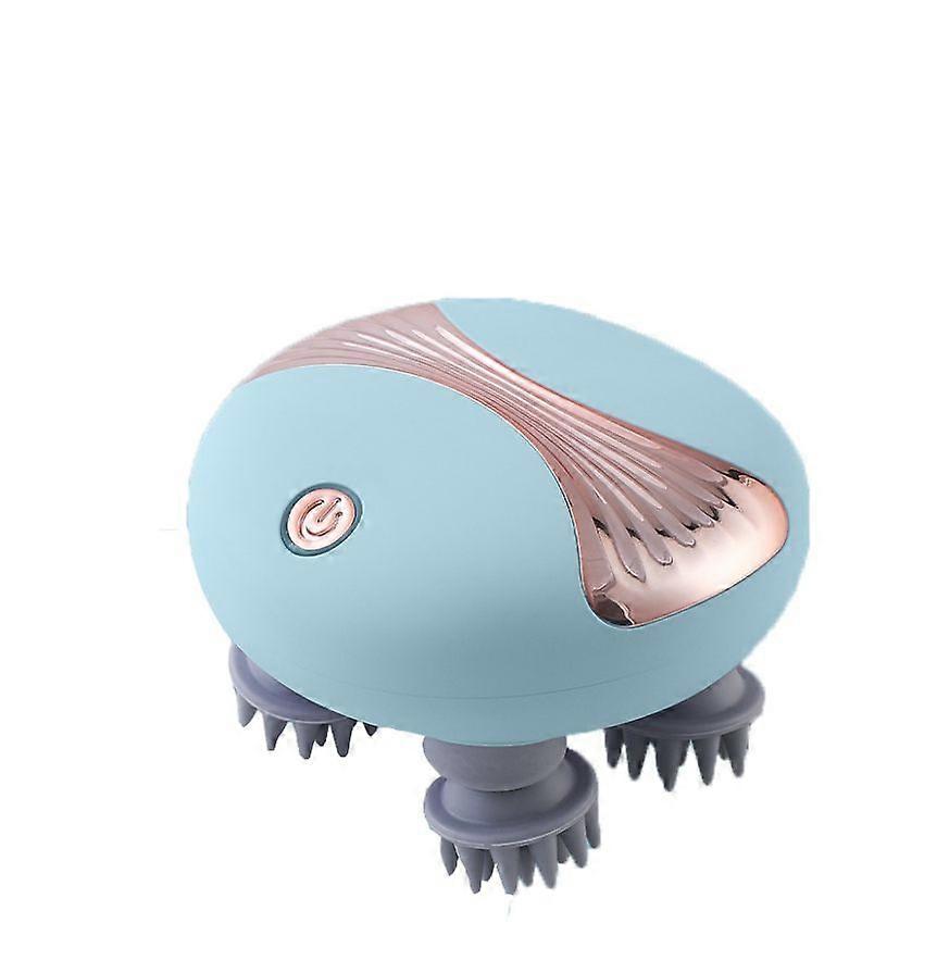 Scalp Massager, Electric & Portable, Rechargeable with 8 Claws, Waterproof Handheld, for Relaxation, Gift for Men & Women(blue)