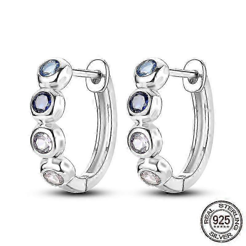 Women's earrings and pendants double ring shiny style 13