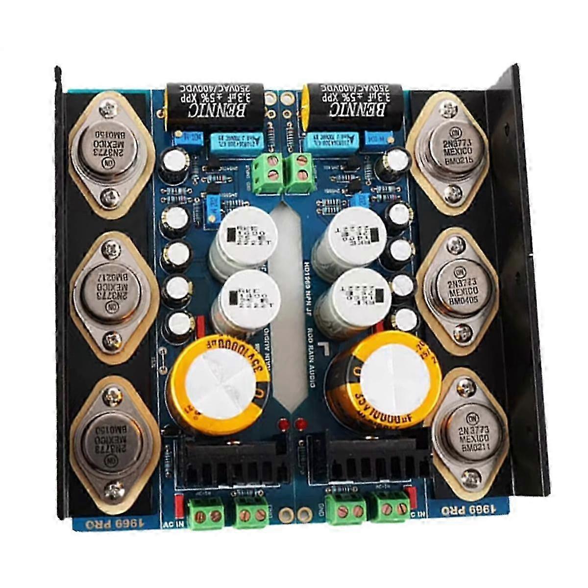 Improved HiFi Amplifier Board with Heatsink - 2 Pcs Gold Seal Sinking 20W Class A Power Amplifier