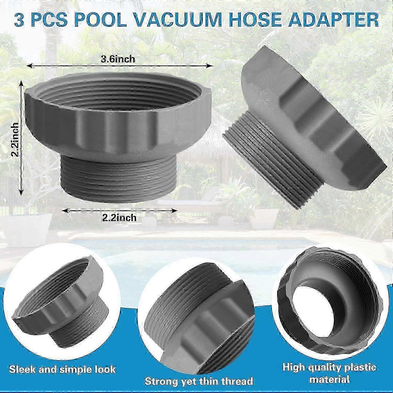 INTEX Compatible 2Pcs 11239 Pool Vacuum & Skimmer Hose Adapter - Durable & Easy to Use