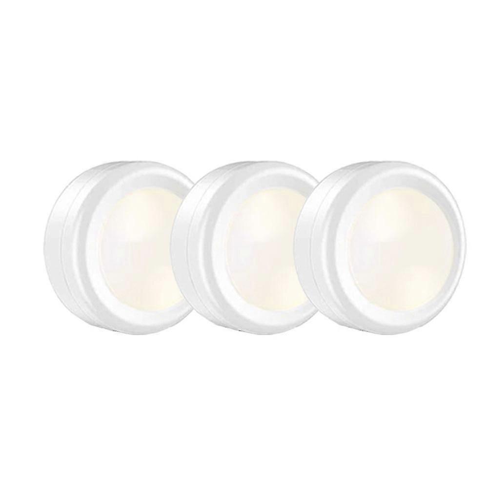 Spots LED fonctionnant sur batterie avec télécommande, pack de 3 spots LED Éclairage de vitrine Éclairage d’armoire sans fil Kit d’éclairage sous-unité à intensité variablec