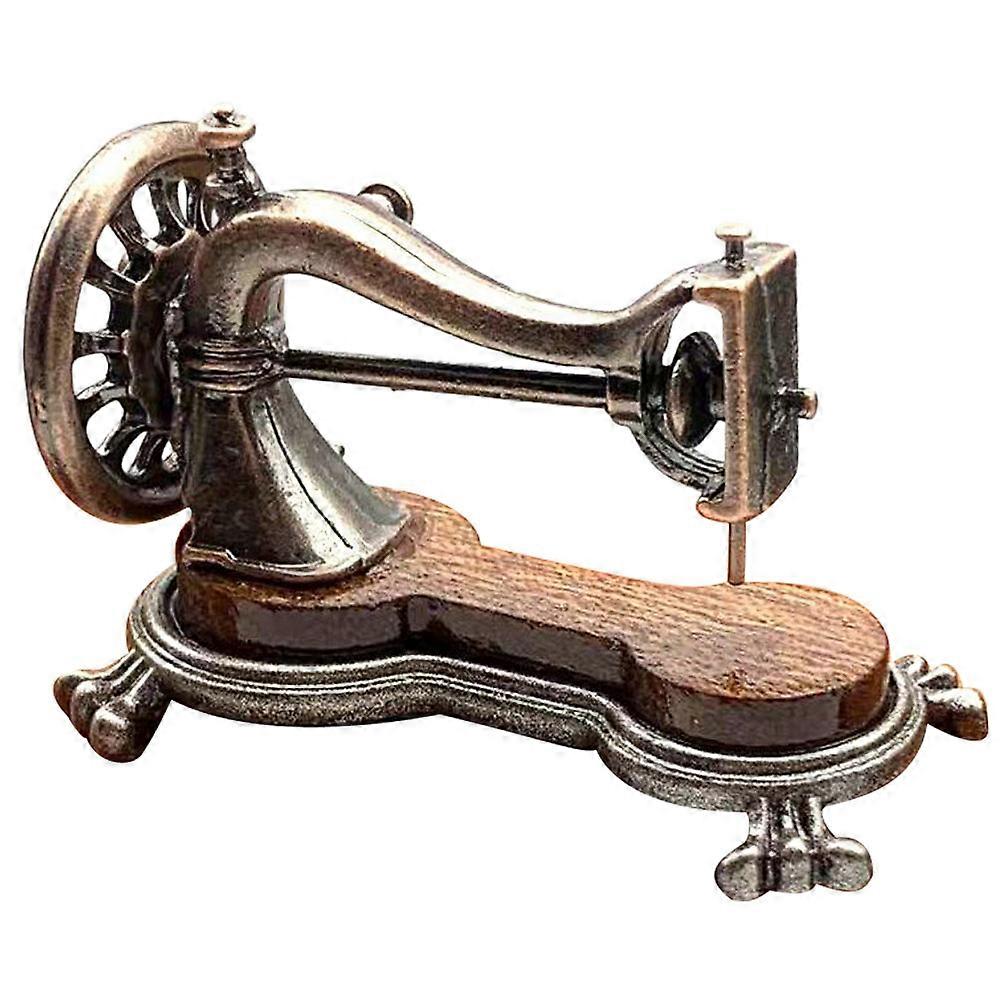 Sewing Machine Figurine Mini House Decor for Model Making 3Pcs Set