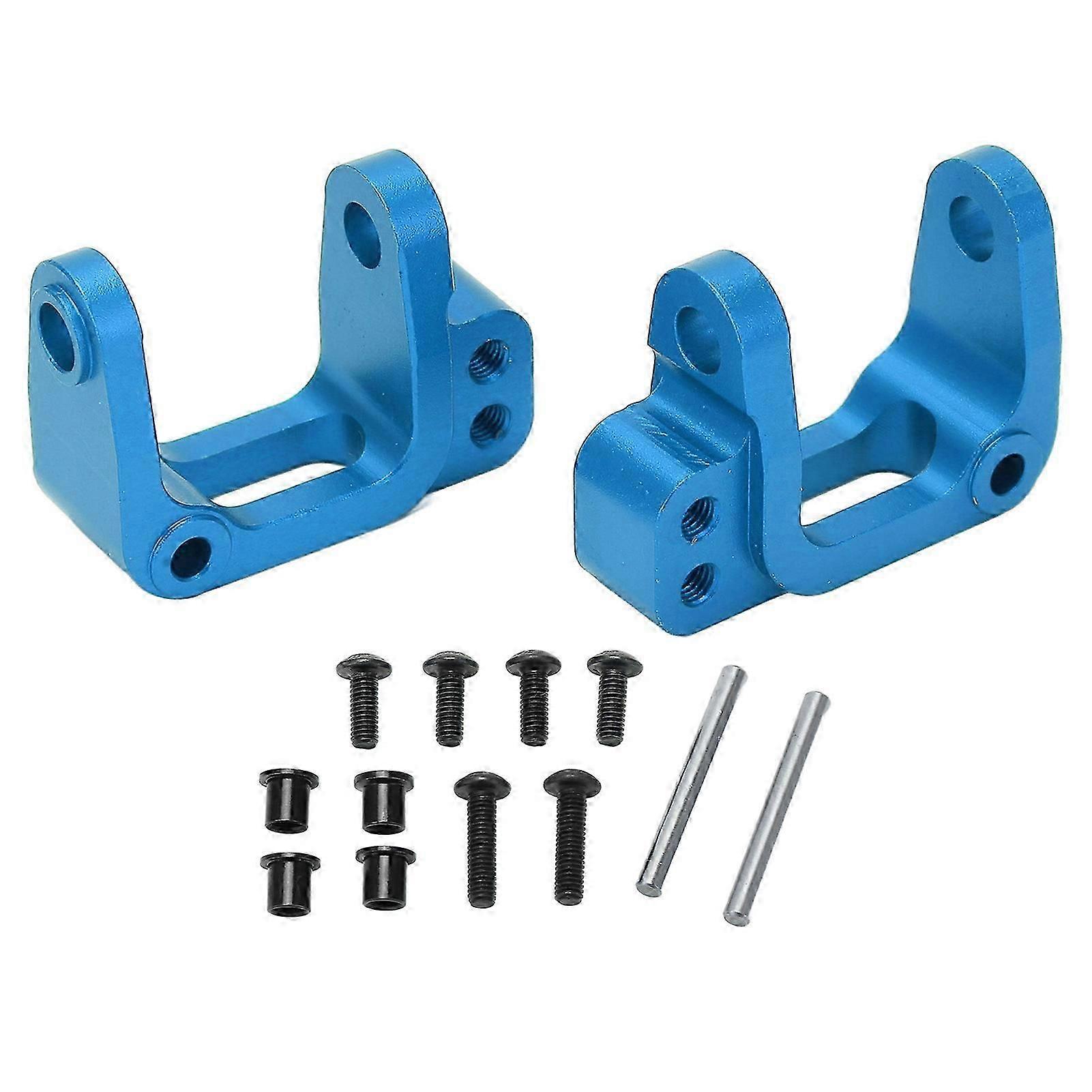 2Pcs RC Metal Hub Knuckle Arm Aluminum Alloy Wear Resistant Reduce Vibration RC Metal Front C Hub for ECX 2WD 1/10 Blue