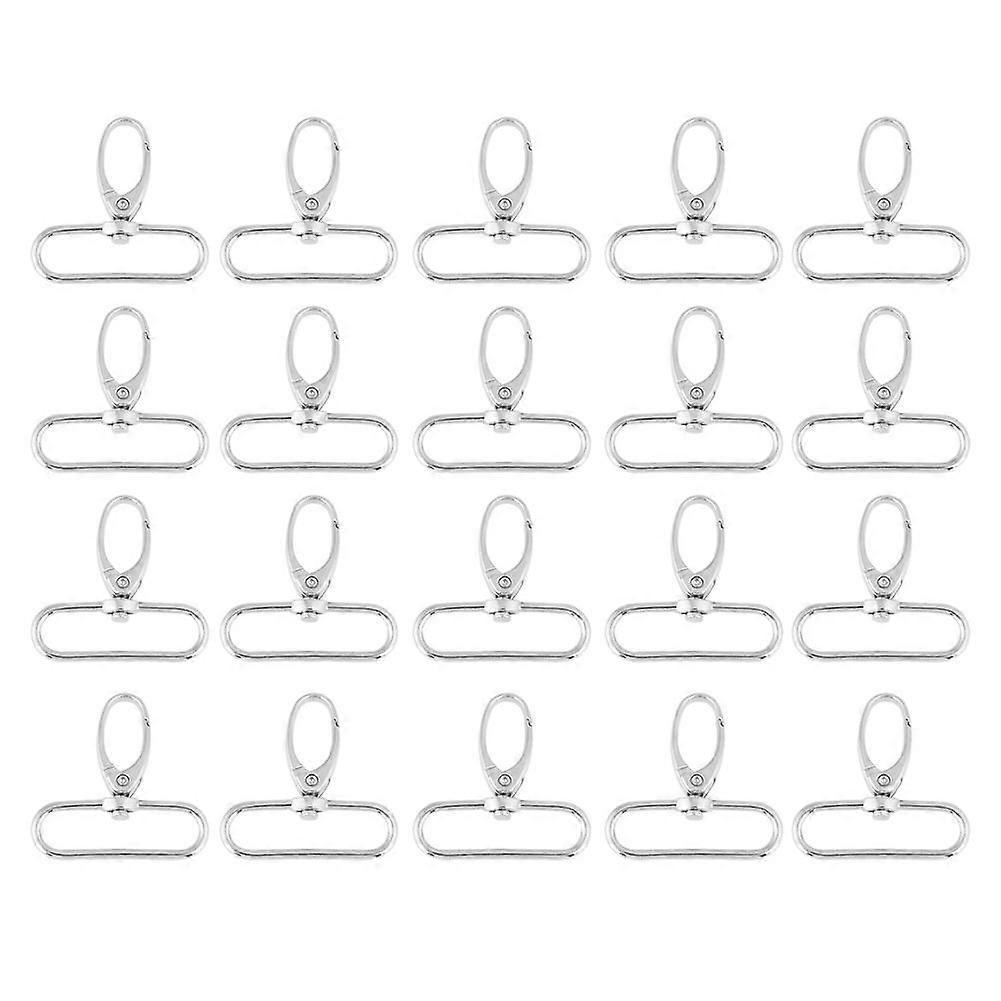 20Pcs Zinc Alloy Bag Clasps Swivel Trigger Clips Keychain Key Ring Hooks (38mm)