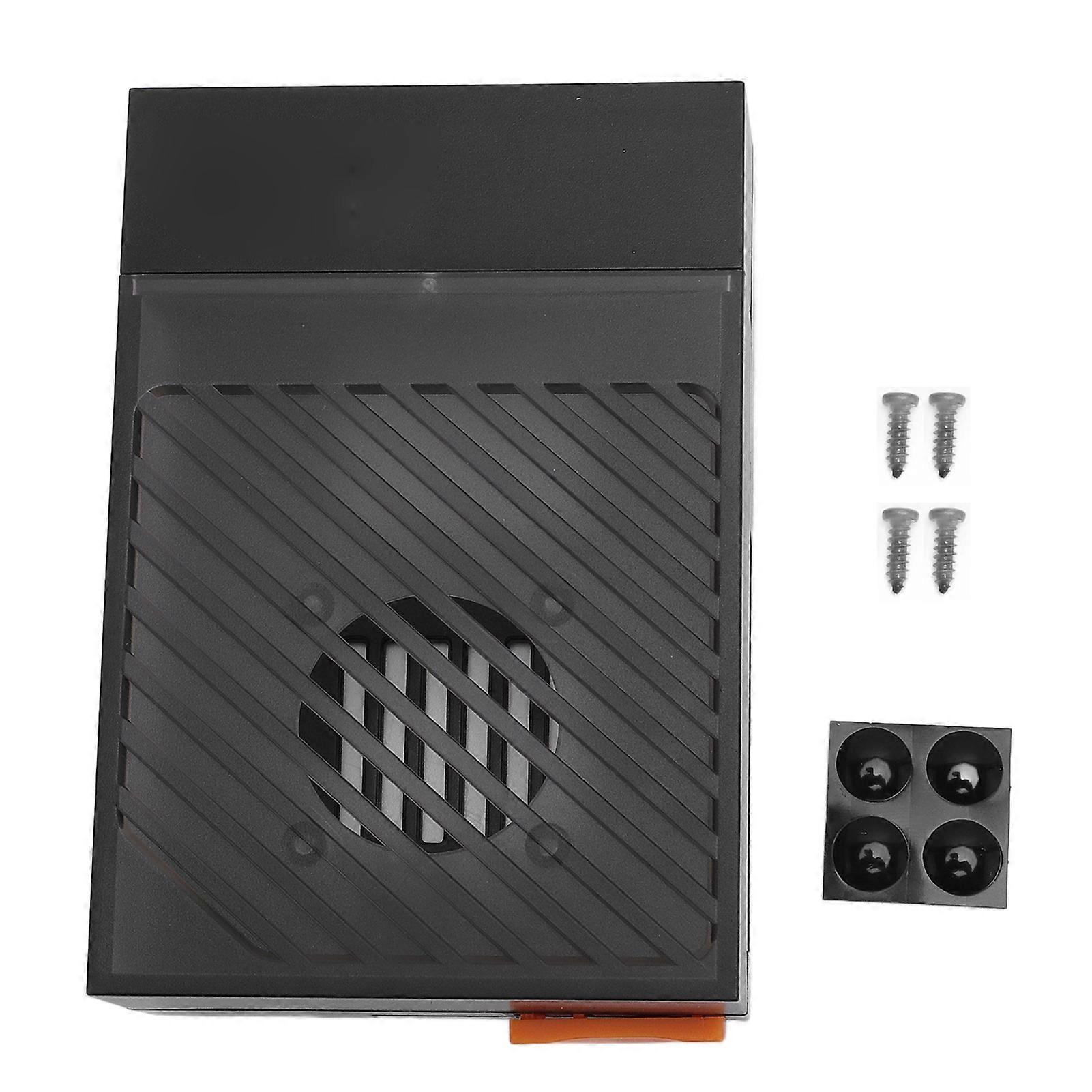 Case for RPi 5 with Sliding Top Cover and PWM Cooling Fan Support Durable Protective Shell
