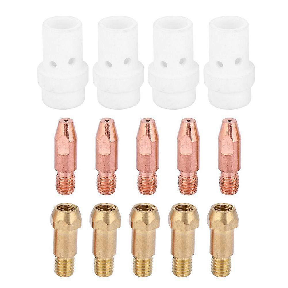 14pcs Contact Tip Gas Diffuser Tip Holder Set for Binzel 36KD MIG Welding Torch1.0mm