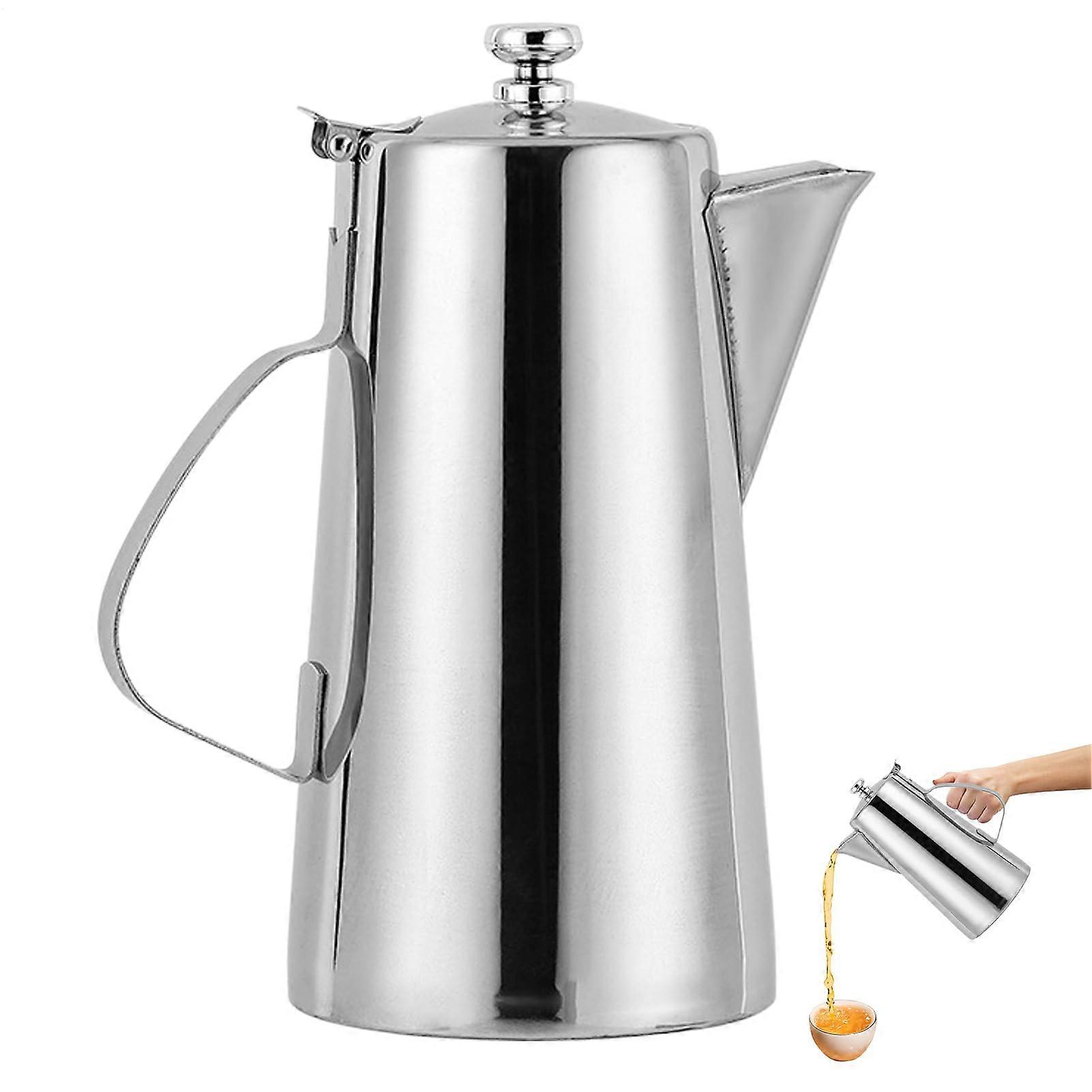 Stainless Steel Kettle 1.5L Water Pitcher With Handle For Home Kitchen, Bar Counter, Hotel Dining