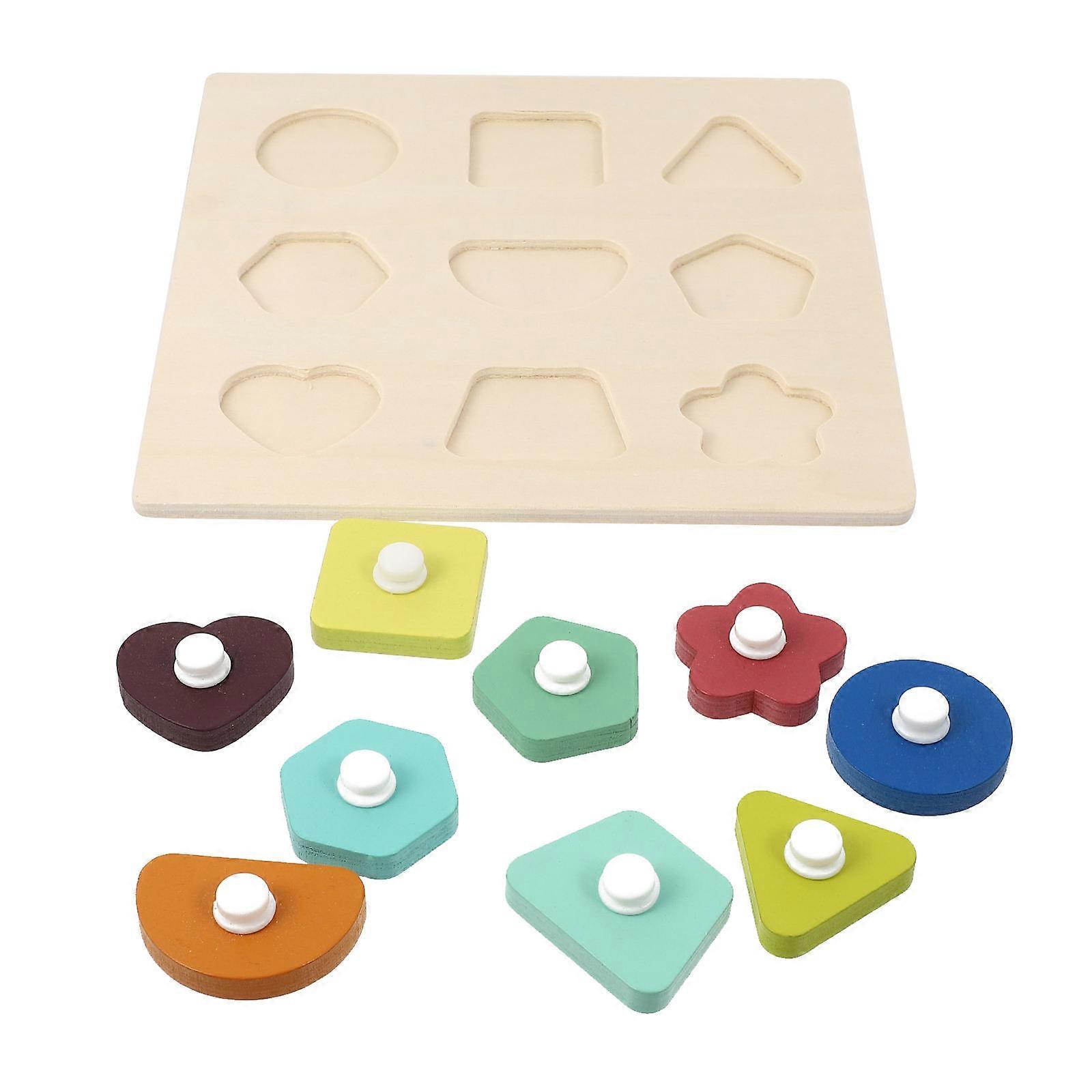 Educational Toy Wooden Puzzle Board Cartoon Matching Jigsaw for Kids 2Sets