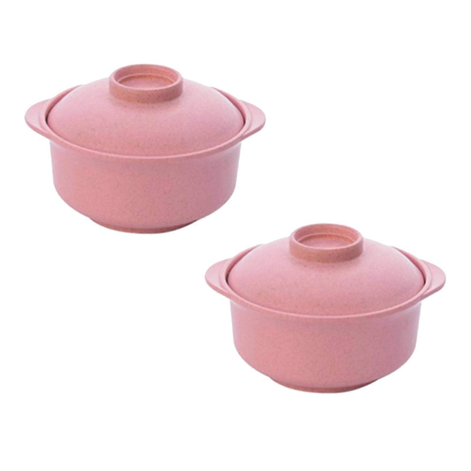 Ramen Bowl With Lid 2Pack, Instant Noodle Bowl, Soup Bowl, Nordic Style Multifunction Food Container For Office Dorm Room