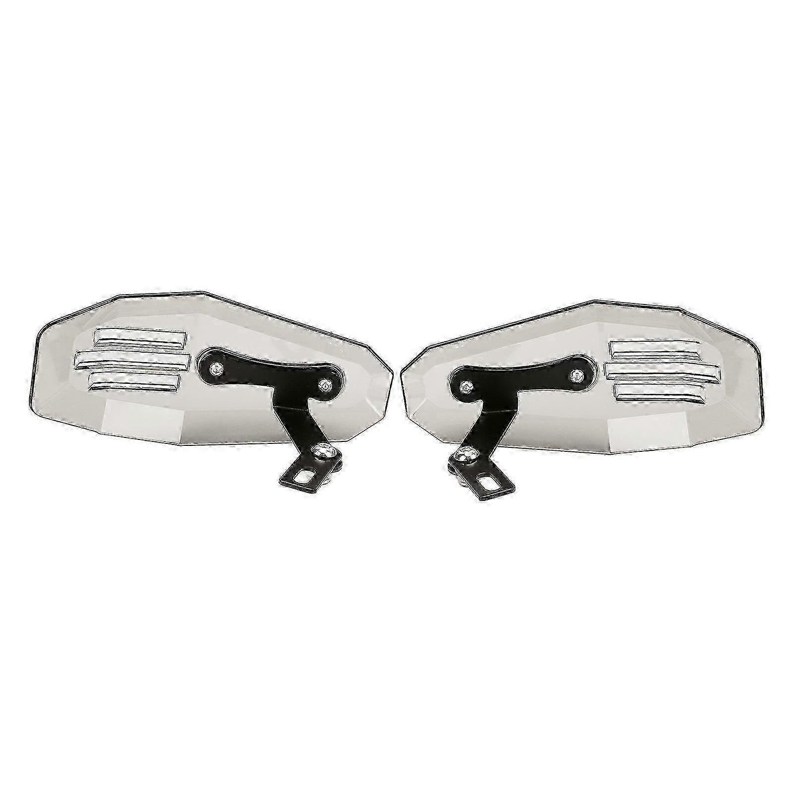 Universal Polycarbonate Hand Guards for Motorcycles Protective Accessory in Grey 2-Pack