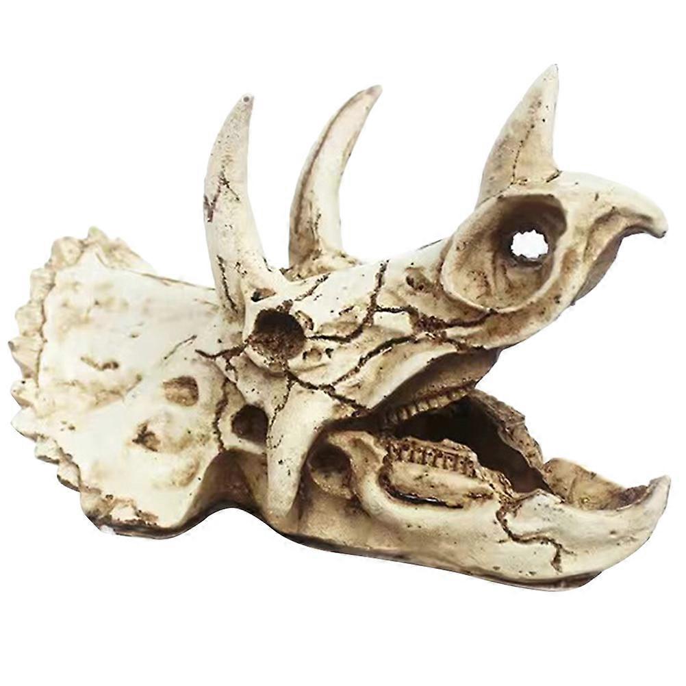 Fish Tank Decoration Dinosaur Skull Ornament for Aquarium 3Pcs Resin Set