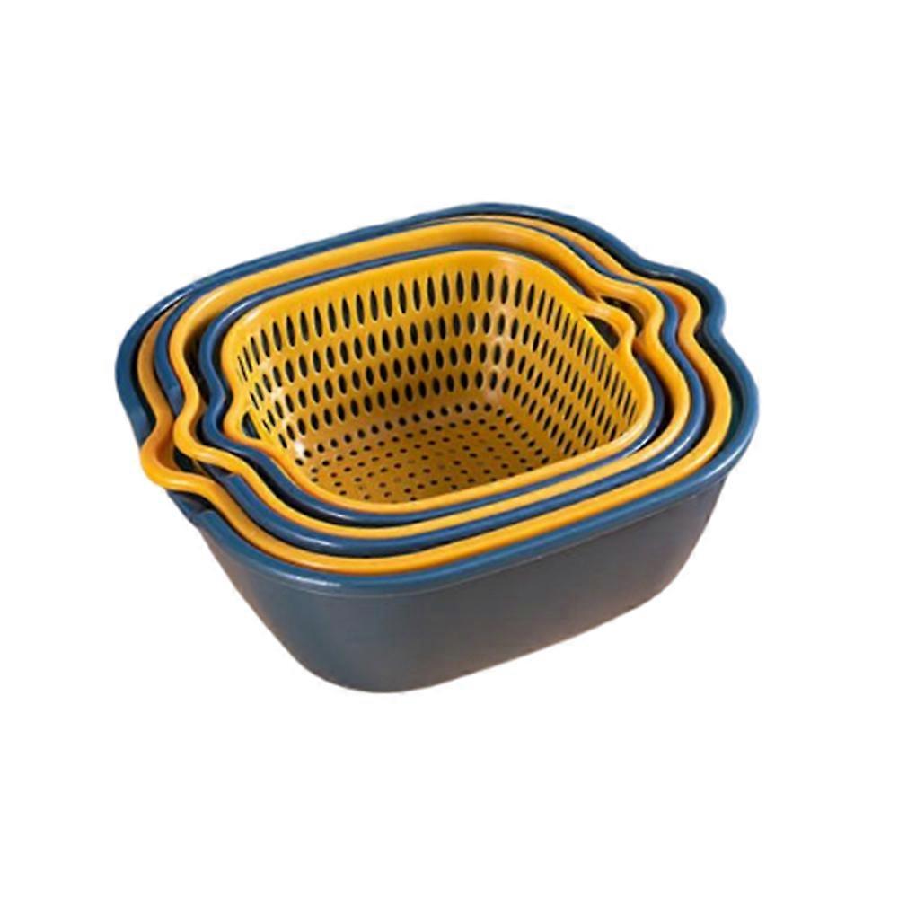 6X Drain Basket Washing Basin Storage Rack Workmanship Stackable Convenience