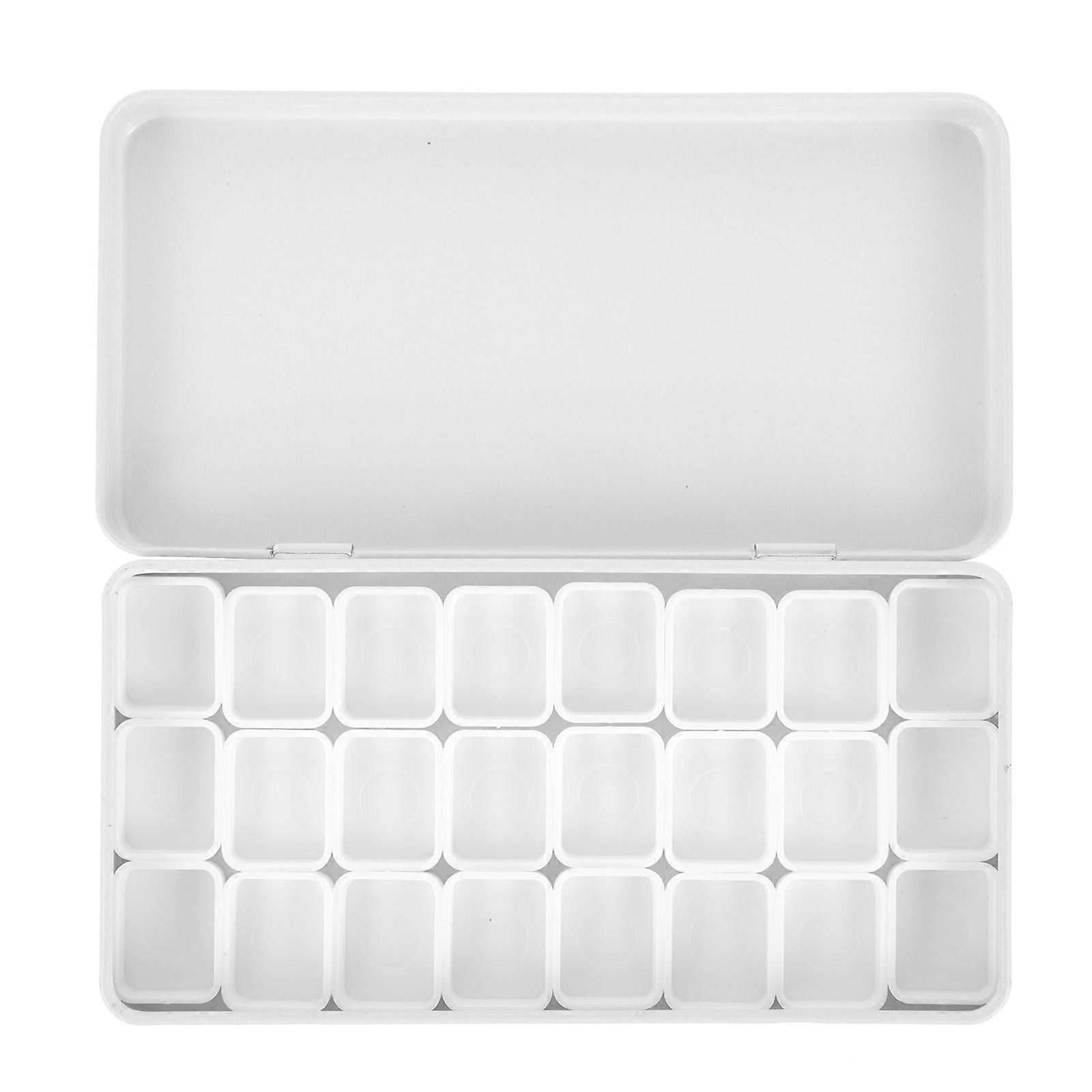 Watercolor Paint Box Empty Watercolor Tin for Storage Use 1Set White Iron Material