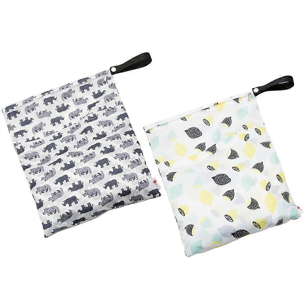 Wet Dry Bag Nursery Bag for Storage Use 2Pcs with Hook Rope