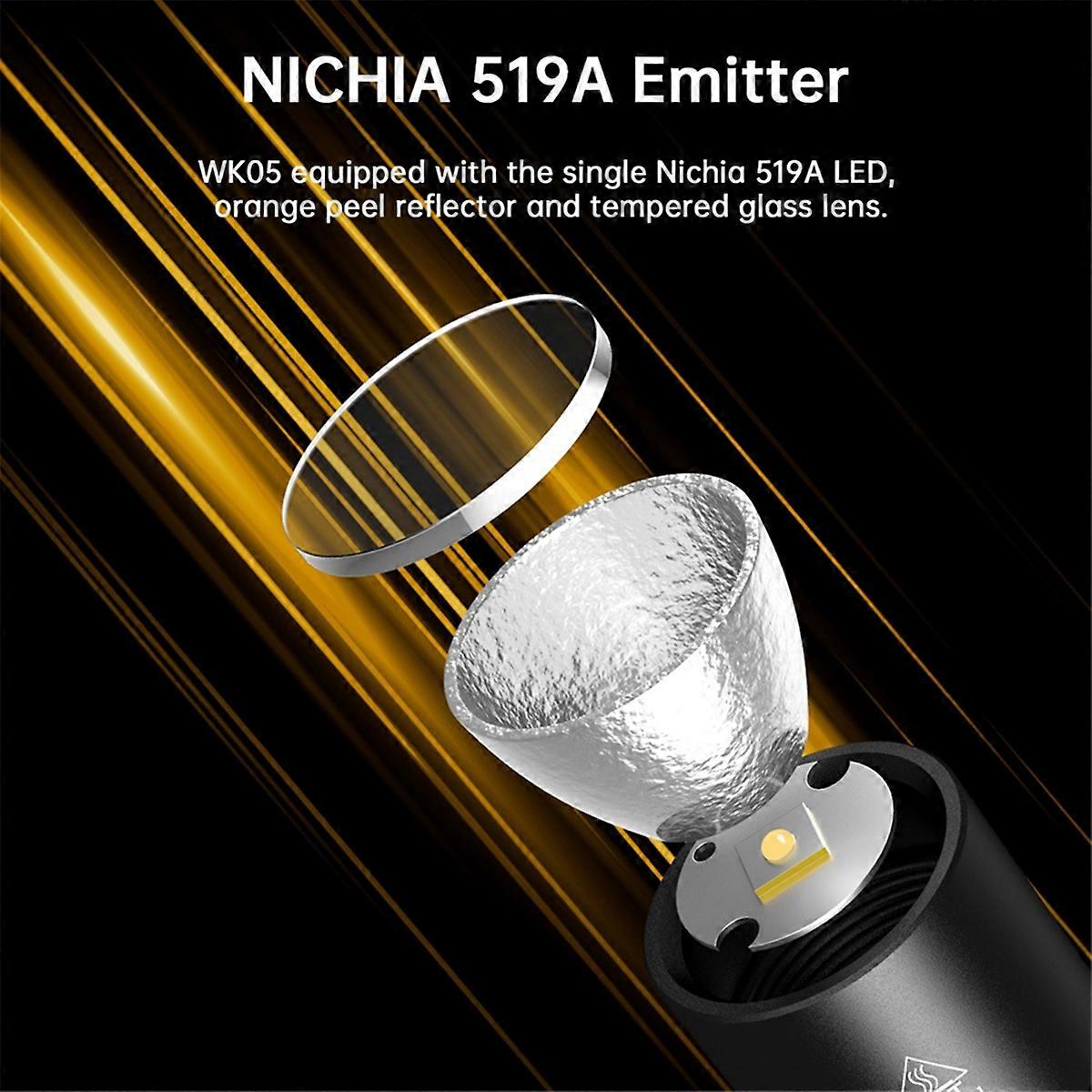  WK05 Dual Power Flashlight - Pocket Pen Light for Work