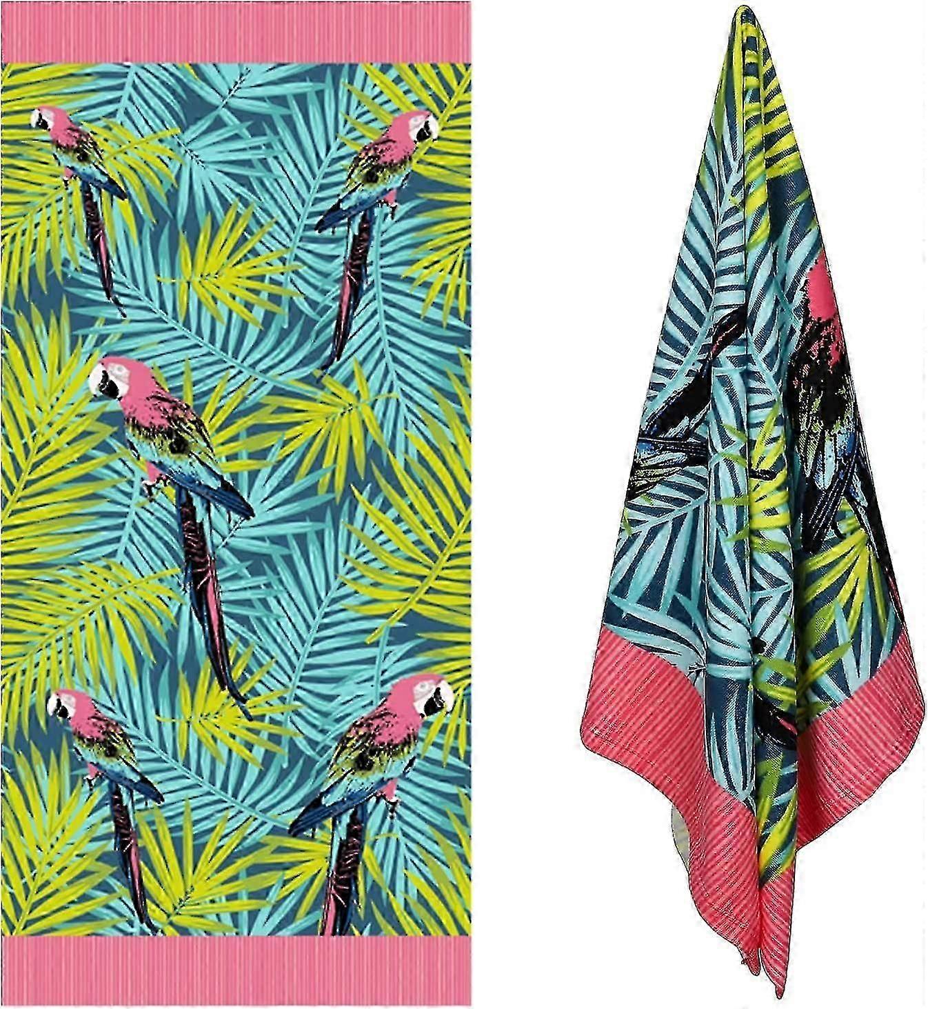 Beach Towel 60" X 30" X 0.02" (l X W X H) Beach Towel, Microfiber Beach Towels For Adults, Quick Dry Pool Towels For Swimmers Sandless Beach T