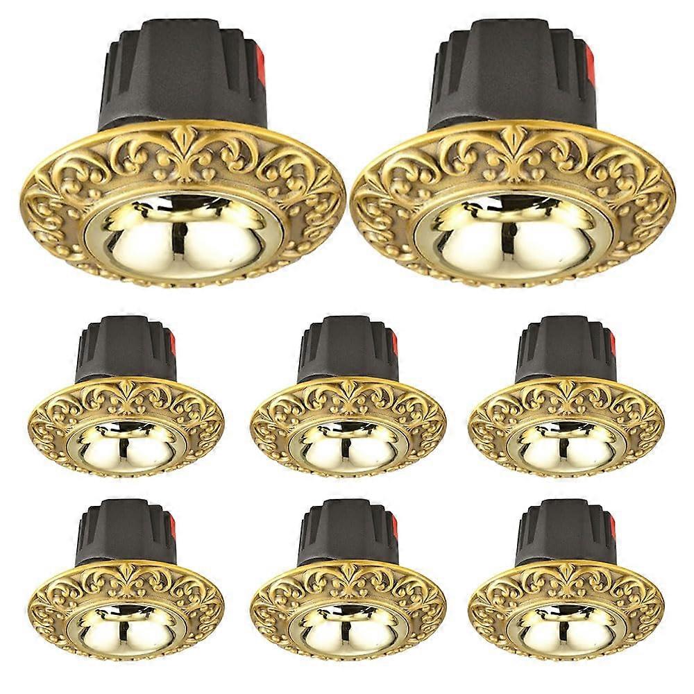 5Inch Simple Eyeball Retrofit Spotlight 8W LED Downlight Brass Finish, 3000K6000K Color Temperature, Eyeball Wafer Light, Pack Of 8