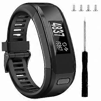 Silicone Strap Compatible with Garmin smart HR, Soft and Flexible Fitness Band