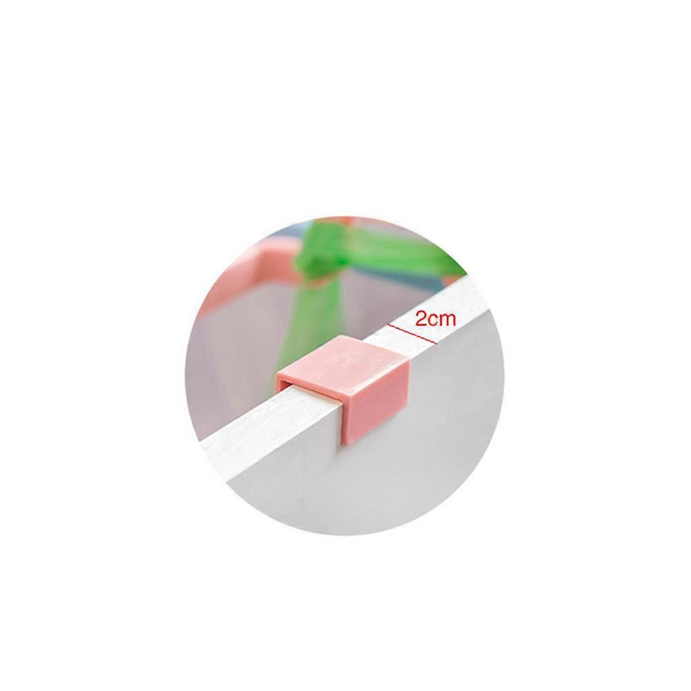 Garbage Bag Rack Kitchen Cabinet Hanging Holder for 3Pcs Pink