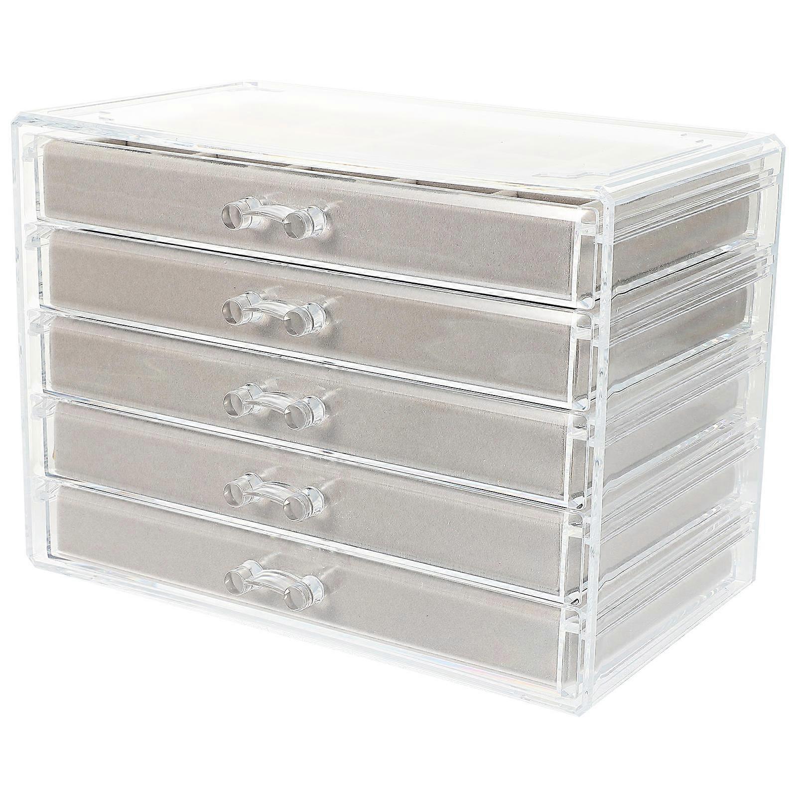 Jewelry Holder Multi-Layer Storage Box for 2Pcs Ring Organizer