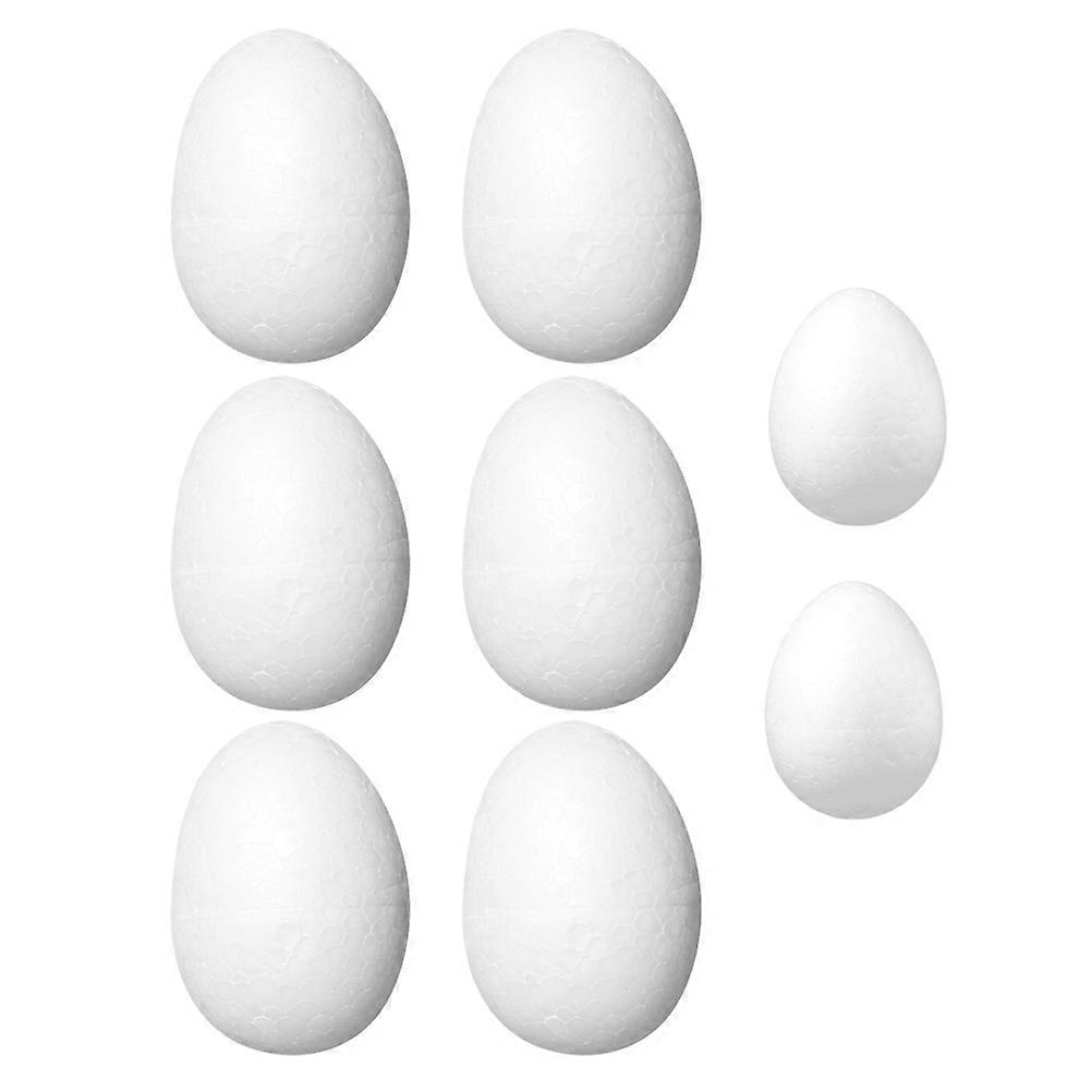Hanging Eggs For Decorating Easter Eggs Party Favor Families Foam Oval Style 4.4×4.4×3.1In 8Pcs