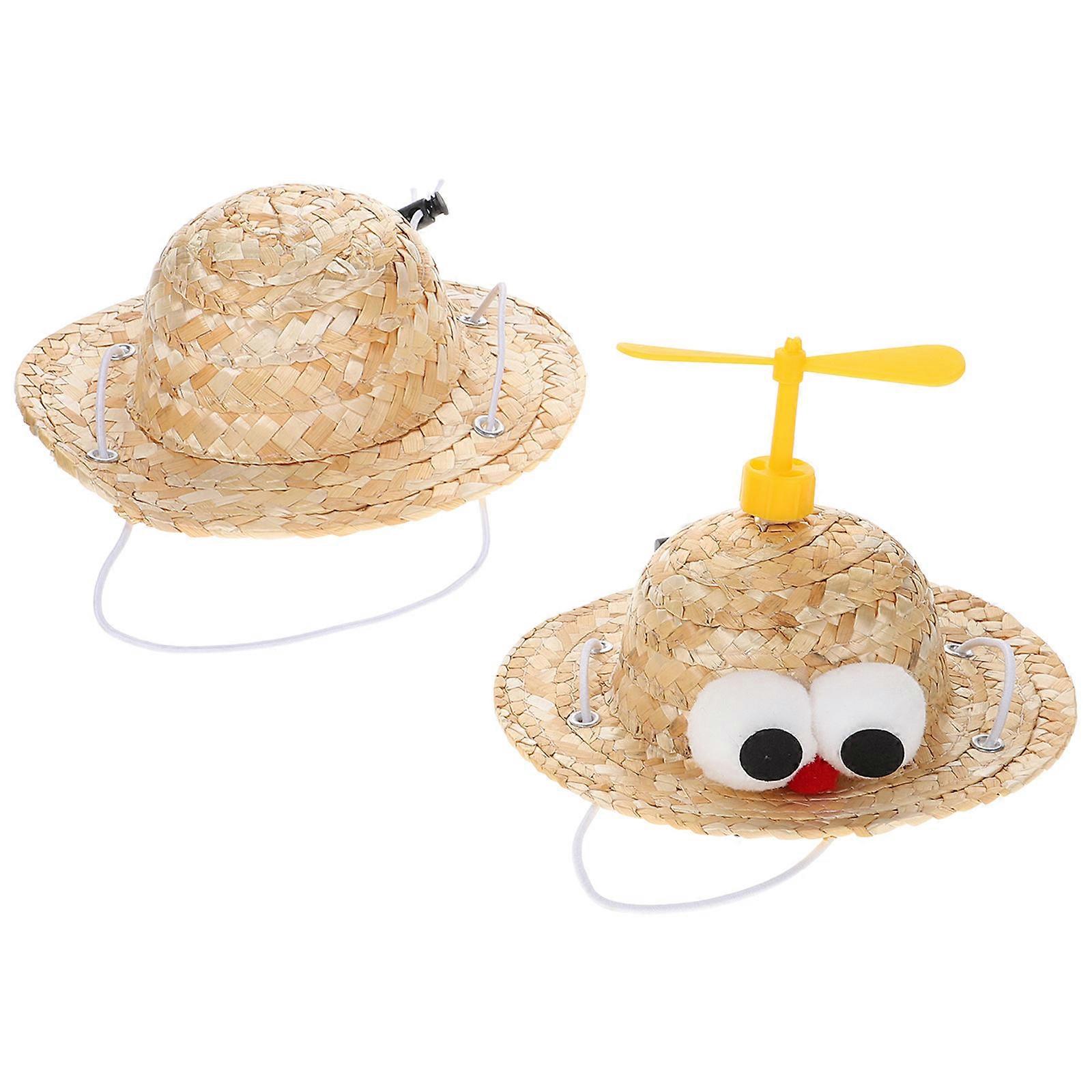 Pet Hats Adjustable Pet Head-Wears for 4Pcs Assorted Colors