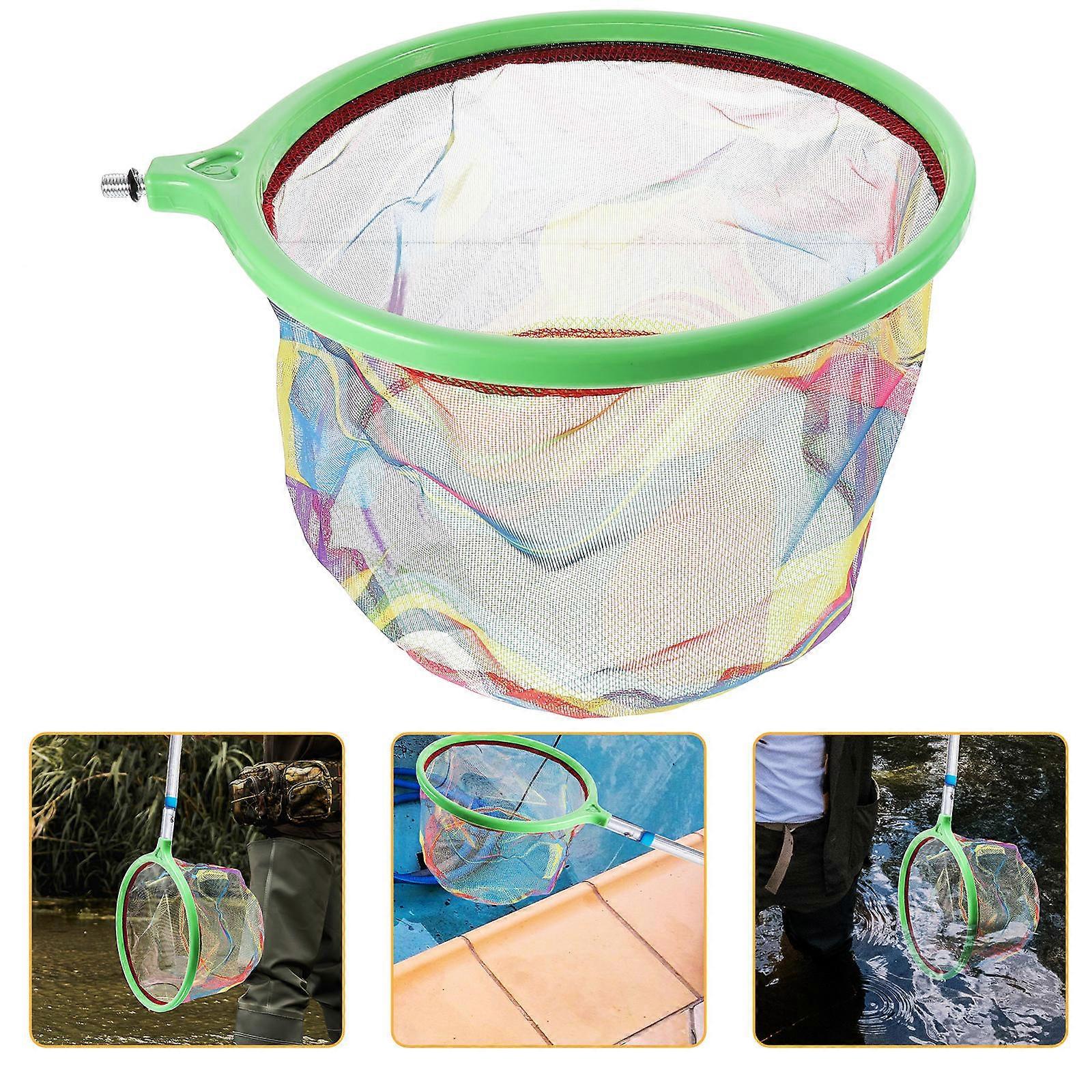 Fish Landing Net Rainbow Color Eva Fish Tank Net for 1Pcs Cleaner