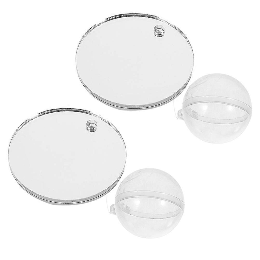 Betta Floating Mirror Set 4 Pcs Durable Acrylic For Fish Exercise Indoor Fish Tank Enhancing Betta Vitality