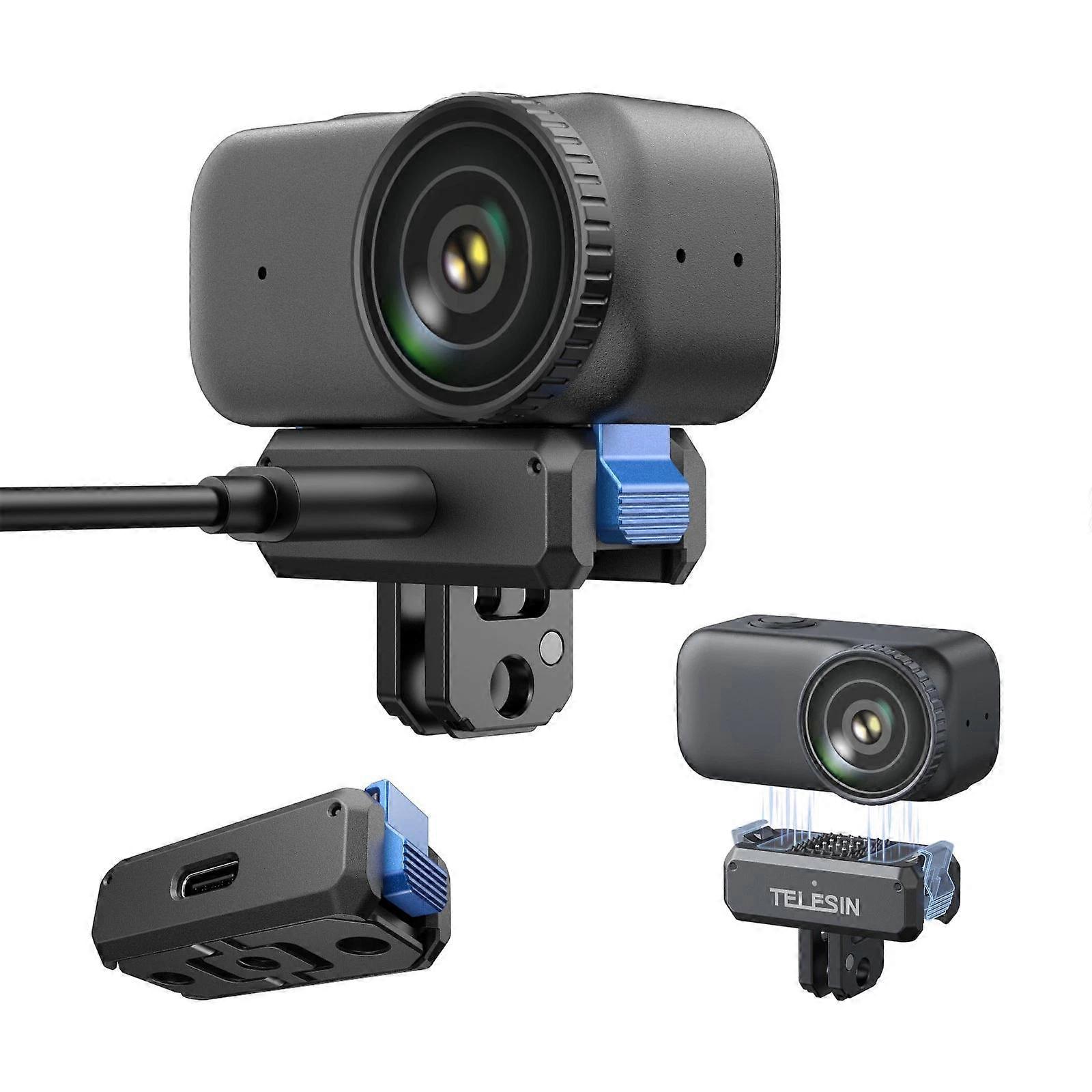 For DJI Osmo Nano TELESIN Magnetic Quick-Release Charging Base Rechargeable Adapter Mount