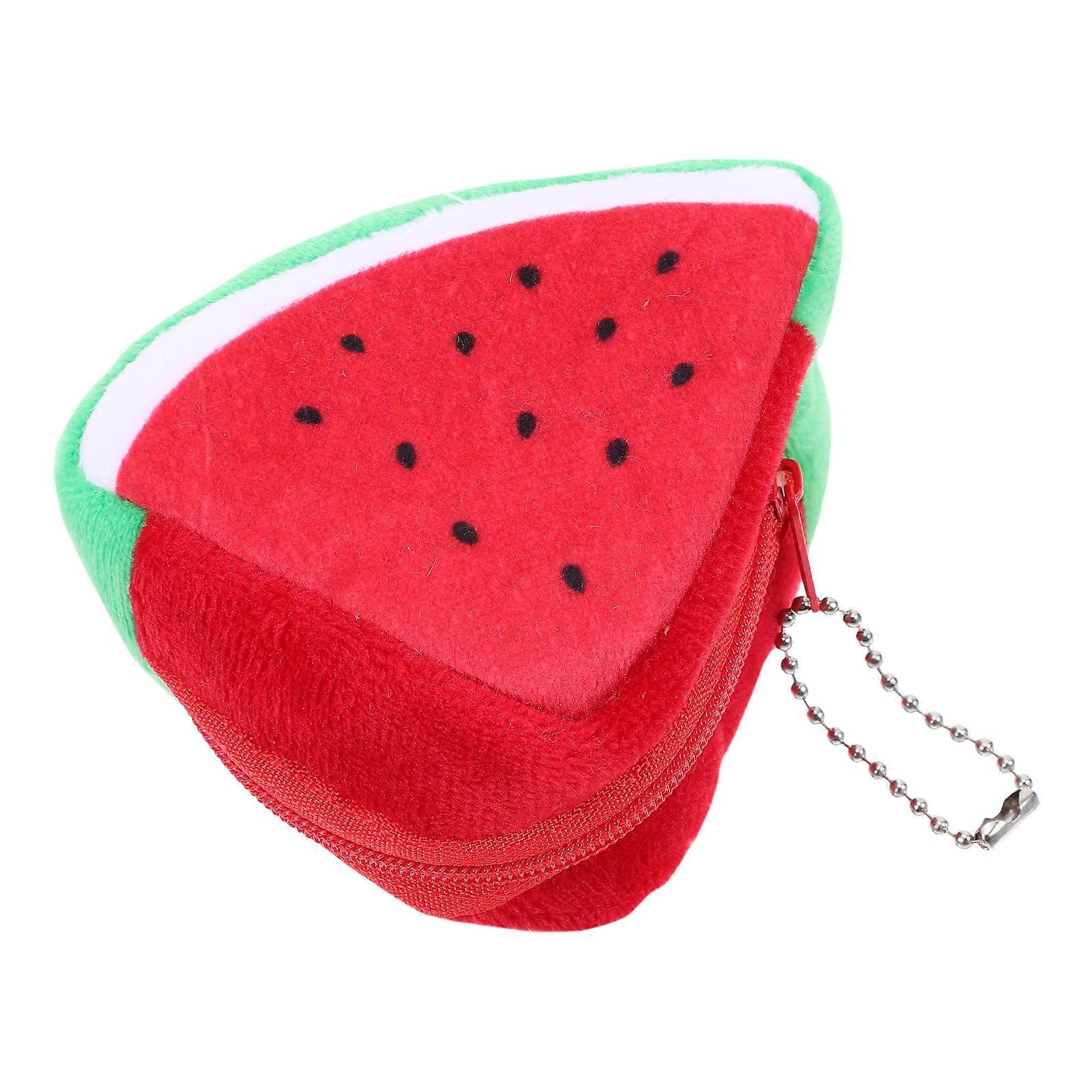 Fruit Coin Purse 5Pcs Triangle Key Storage Bag For Women Daily Use Red Compact Design