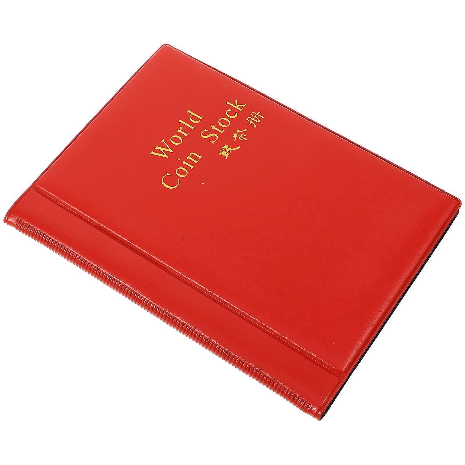 Coin Collection Book for Collection 120-Coin Red Collecting Album Holder