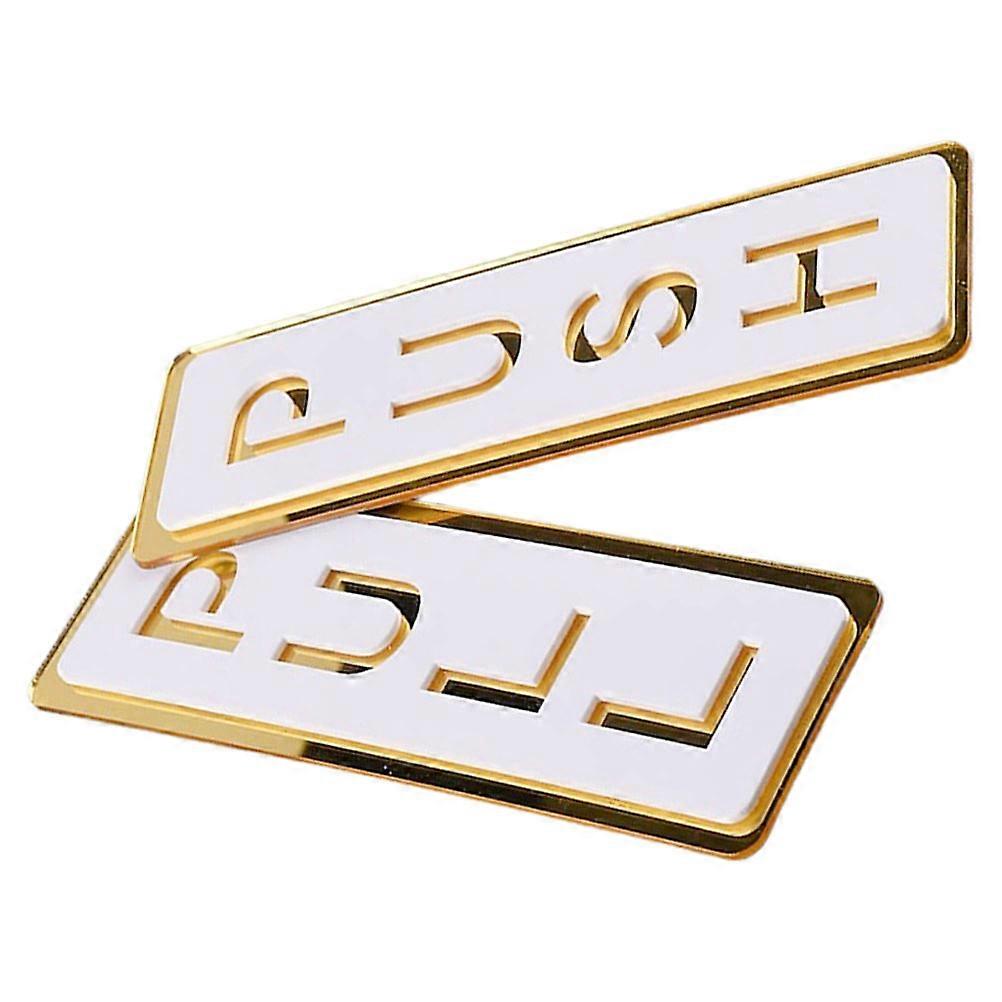 Door Pull Push Signs Double Layer Acrylic Push Sign for Glass 2Pcs