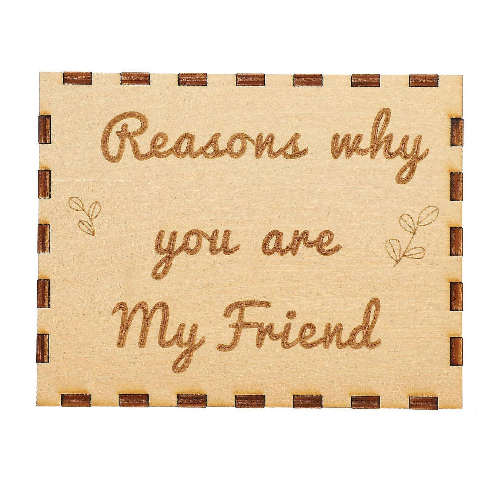 Rectangular Wooden Gift Box Kit For Friends With Creative Design Perfect For Friendship Appreciation 2 Sets