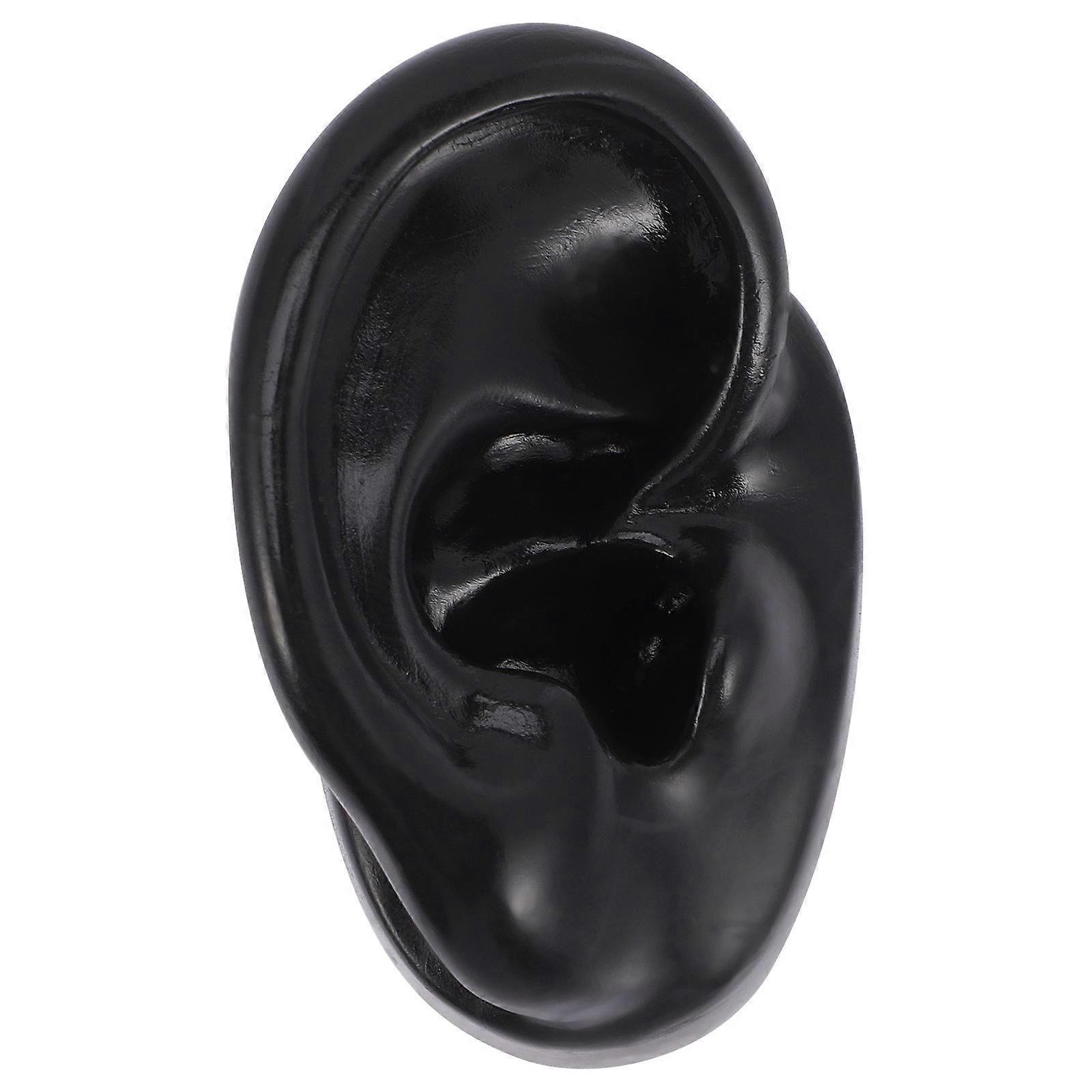 Black Silicone Ear Model for Jewelry Display 3Pcs Set
