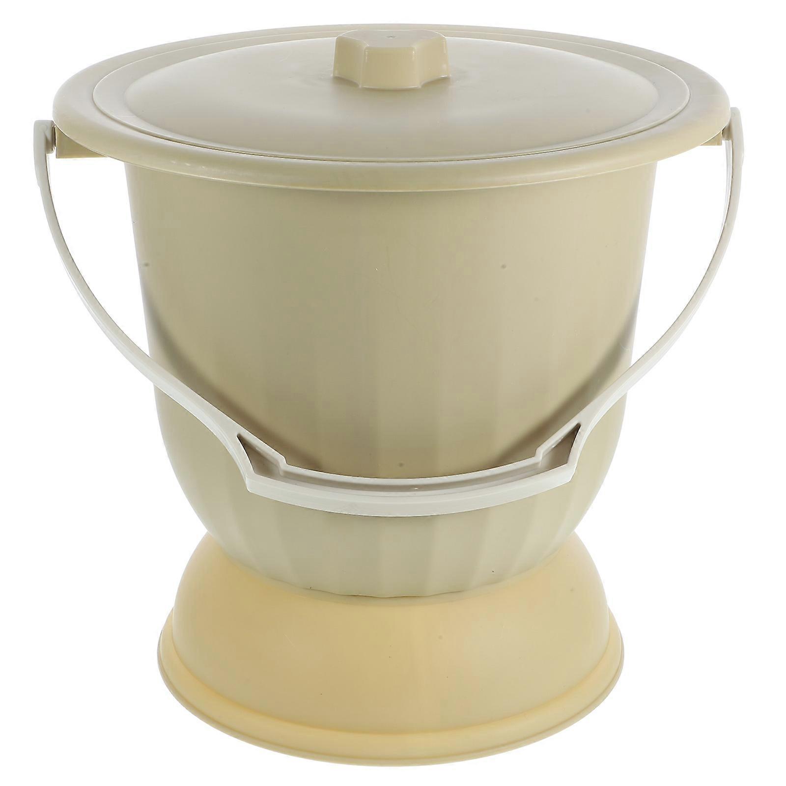 Urine Bucket Yellow Chamber Pot for Adults with Lid