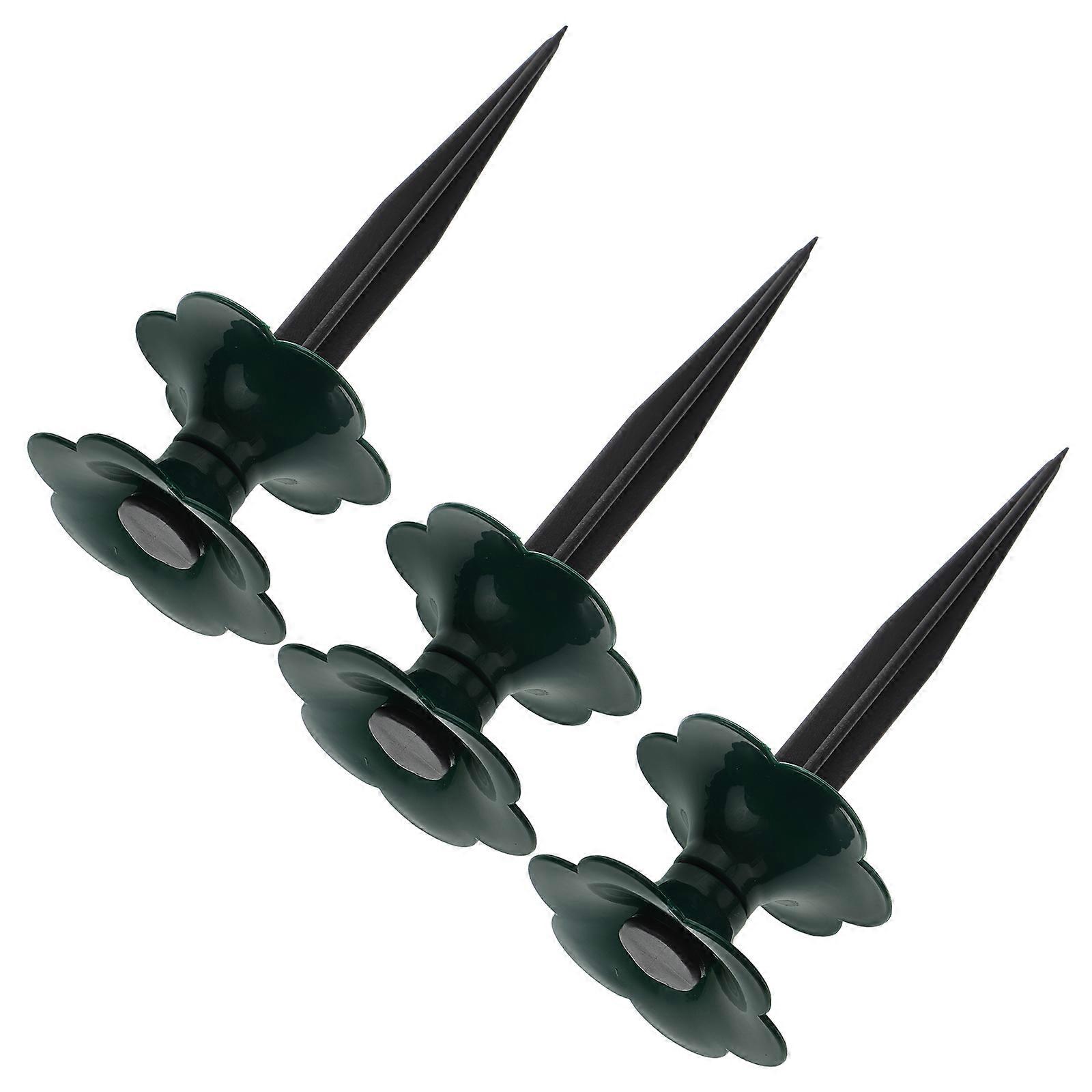 12 Pcs Green Hose Guide Spikes Winding Wheel For Plant Protection In Garden Lawns With Durable Features