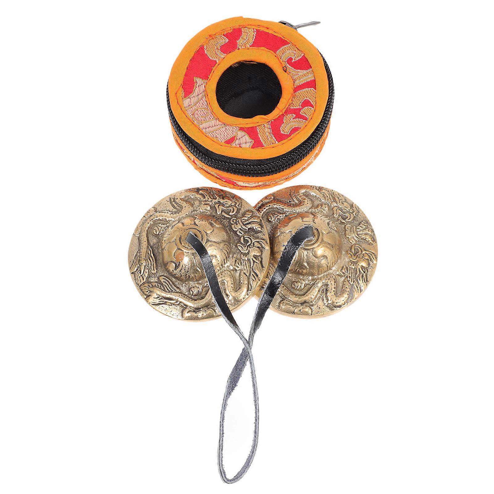 Meditation Cymbal Bell for Performance Use 2Pcs Practical Yoga Sound