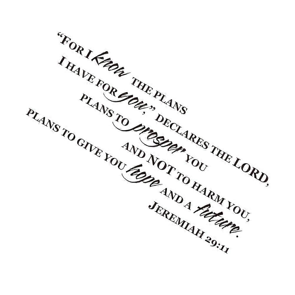 Nursery Wall Decal Scriptural Decoration Black 57x25.6x0.1cm Removable 1Pack