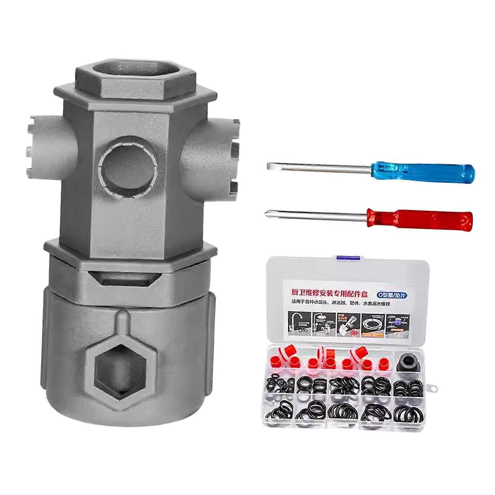 Wrench Tool Set for Faucet Faucet Repairing Compact with O Rings and Gaskets