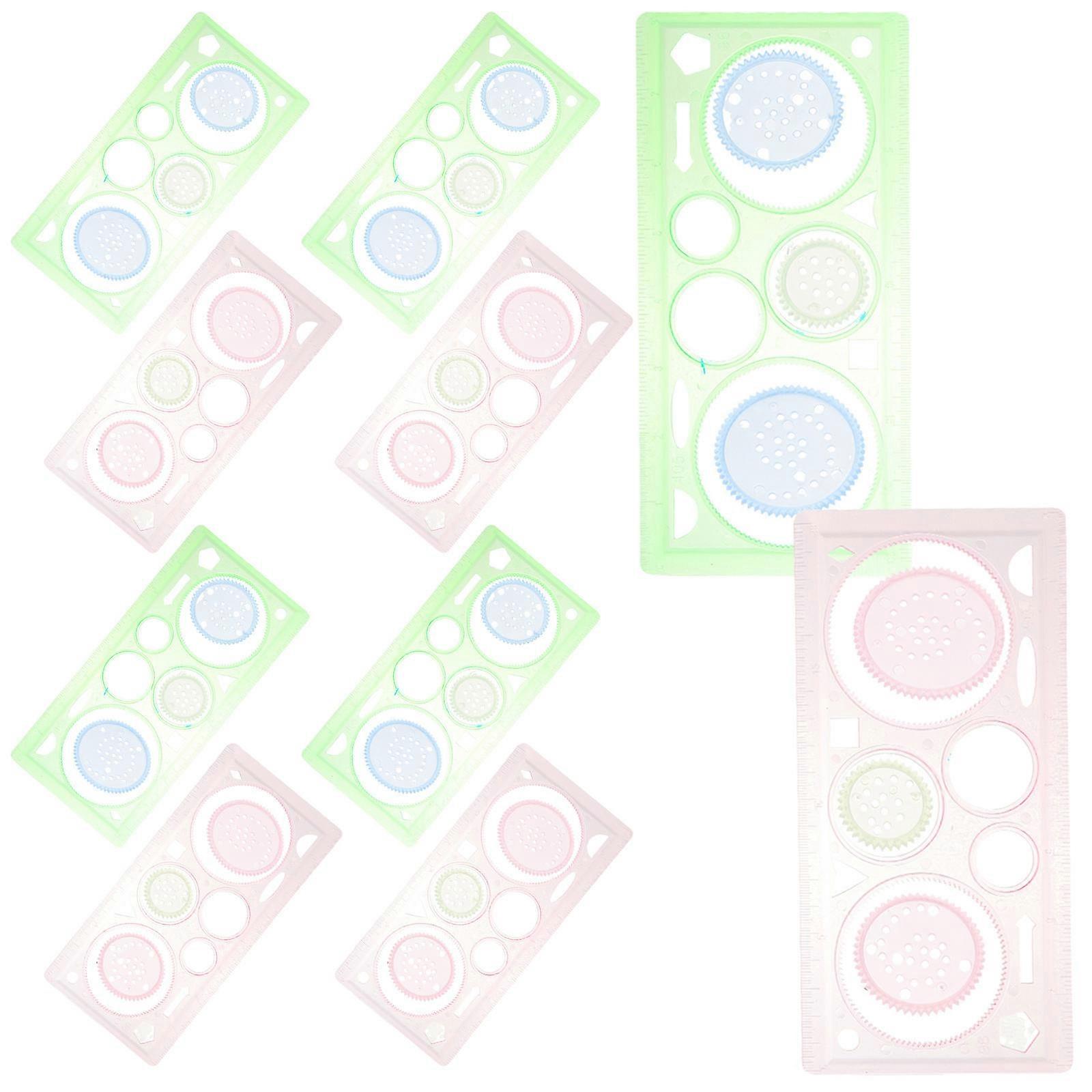 10Pcs Multi-Use Painting Templates Rulers for Diy Wood Signs Home Decor in Assorted Color