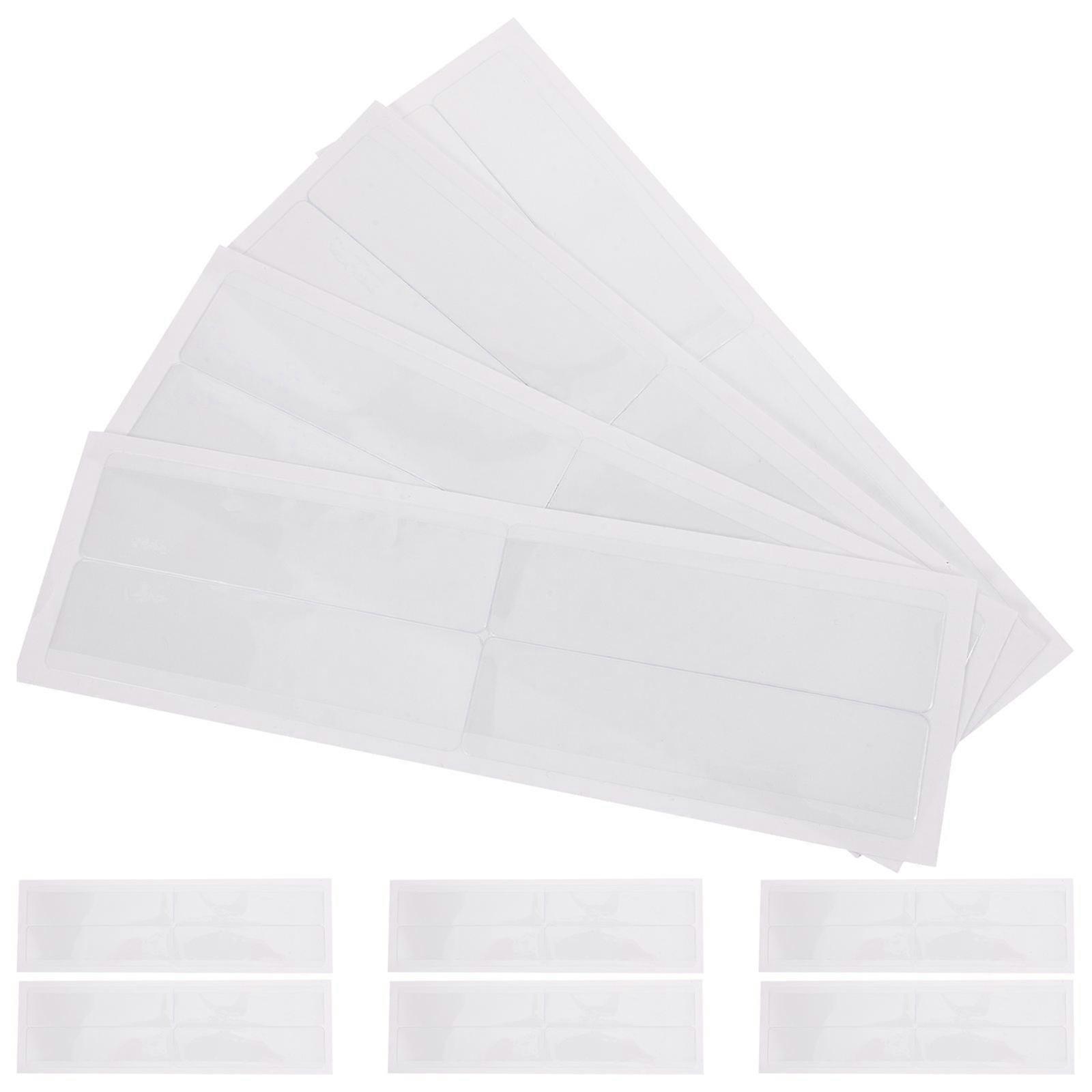 Clear Adhesive Label Holders Transparent Plastic Pockets for Storage 1Set