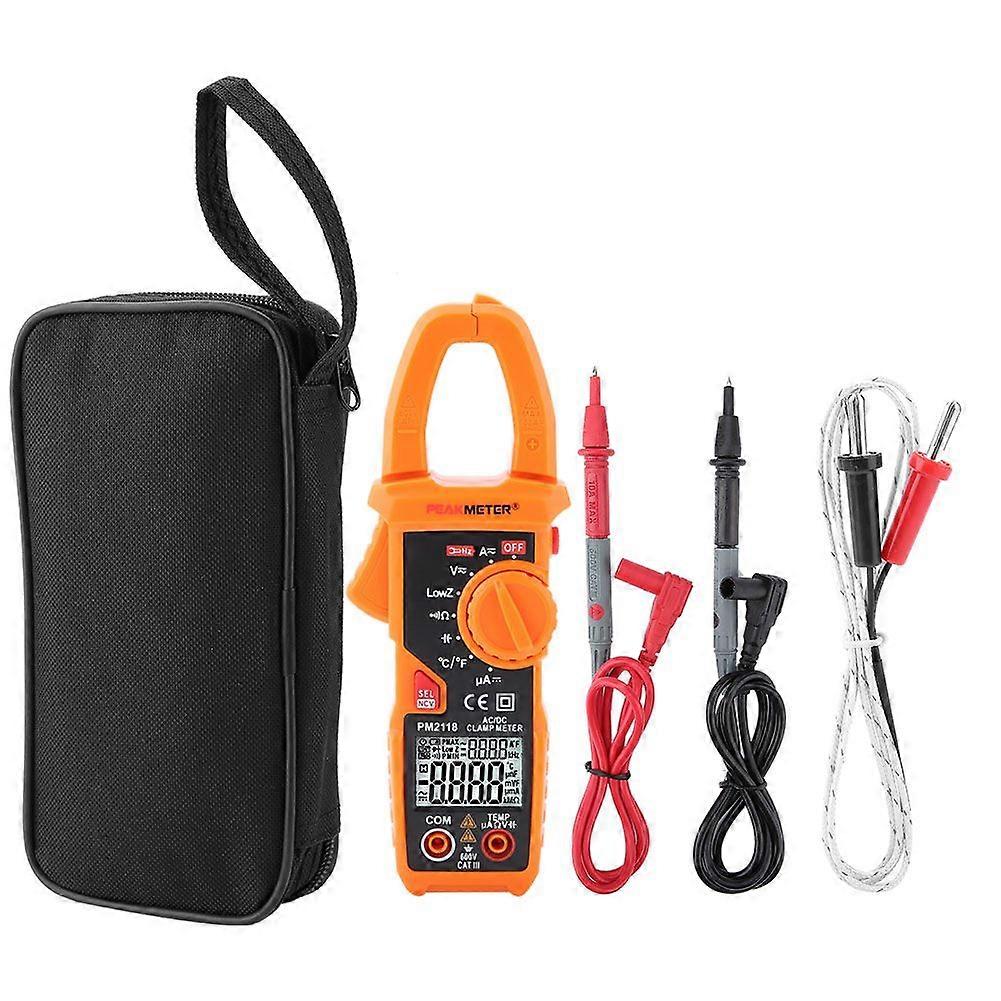 PEAKMETER PM2118 Dual Display AC DC Zange Multiemeter NCV Ohmmeter Kapazität Temperaturtester