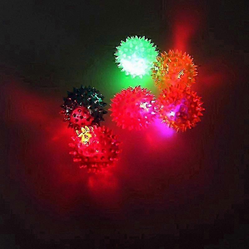 Flashing Light Up Ball High Bouncing Balls Novelty Sensory Hedgehog Balls