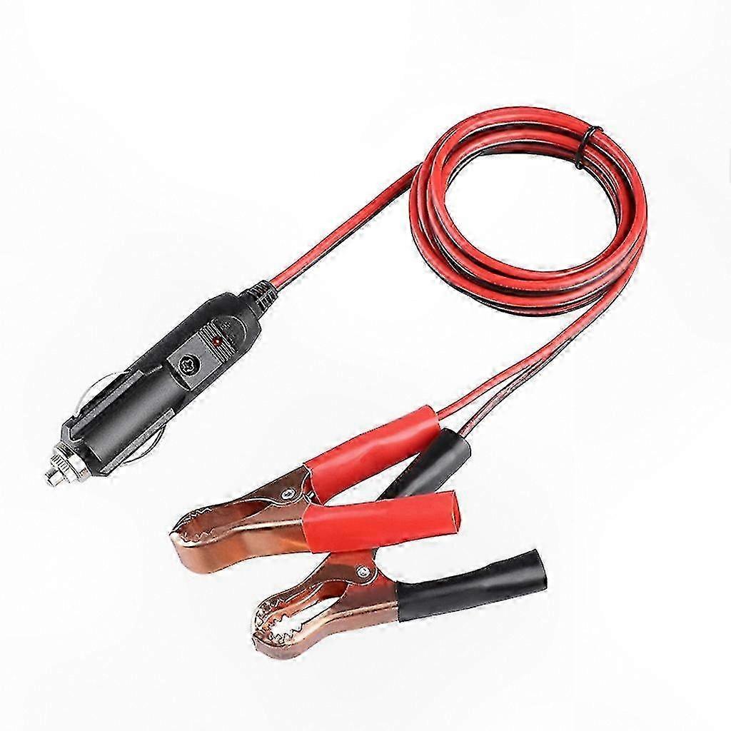 Battery Charging Jumper Cable with Alligator Clips for 12V-24V Systems and Cigarette Lighter Extension Usage