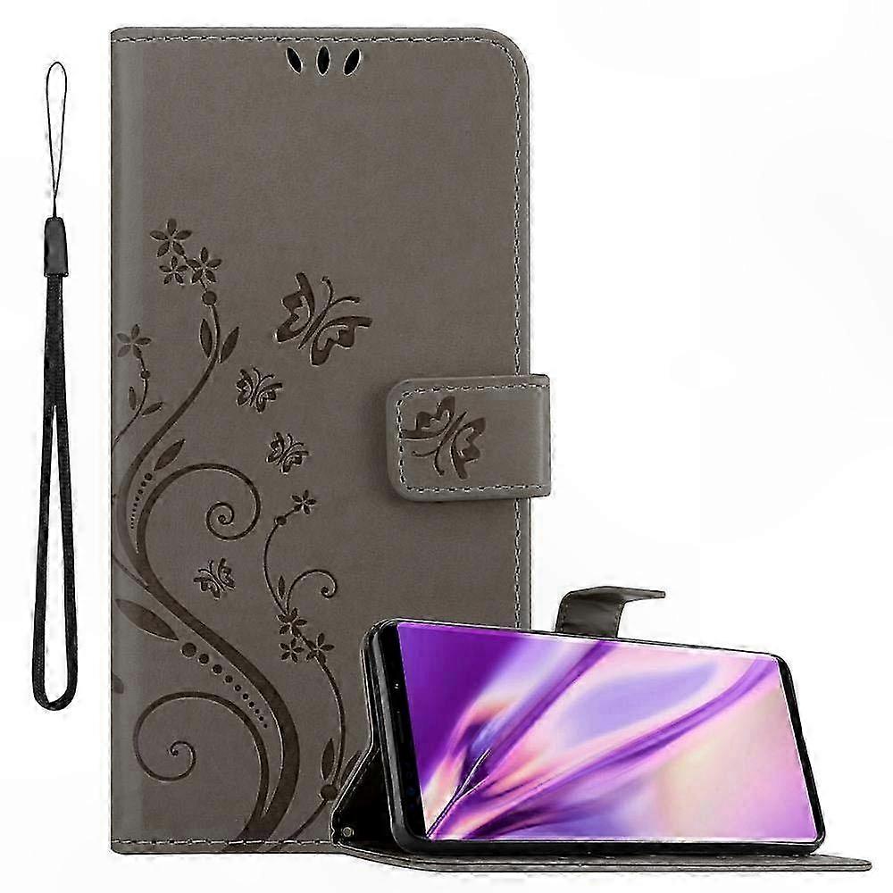 Floral Pattern Phone Case with Card Holder for Galaxy Note 9