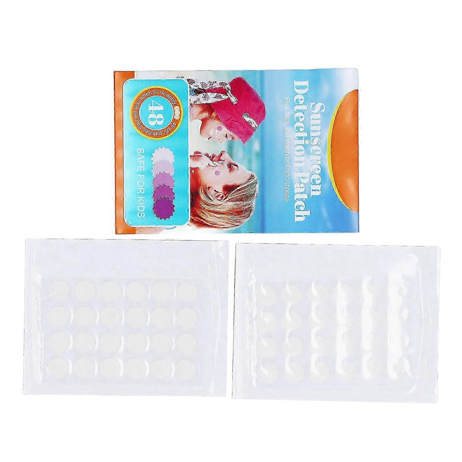 48 Pcs UV Detection Sun Screen Stickers for Outdoor