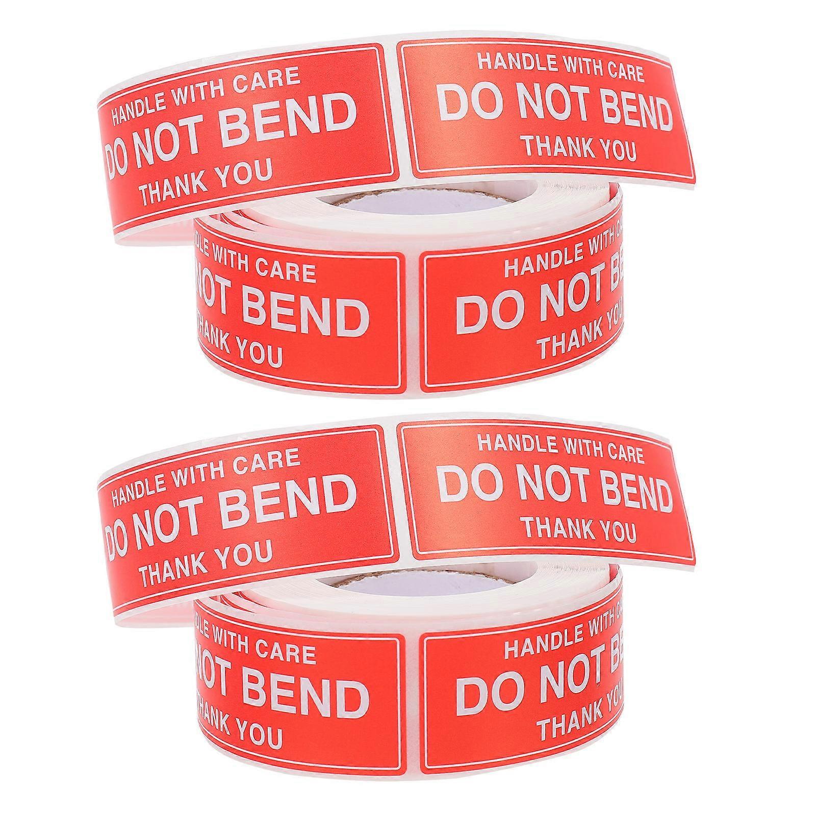 Handle with Care Warning Labels Adhesive Stickers for Packaging 2 Rolls