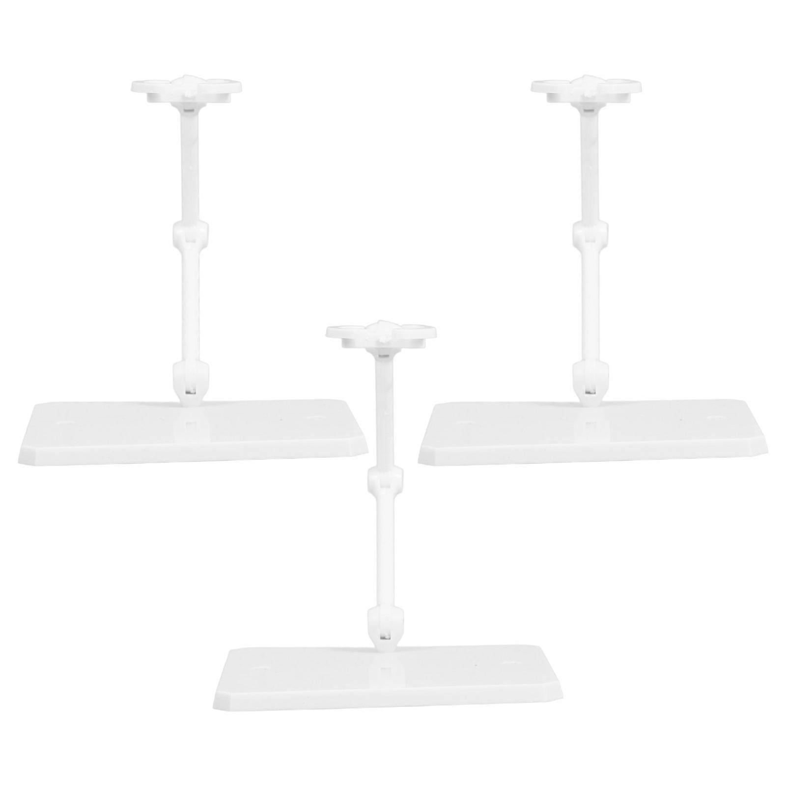 White Adjustable Action Figure Display Holder for 15Pcs Doll Support