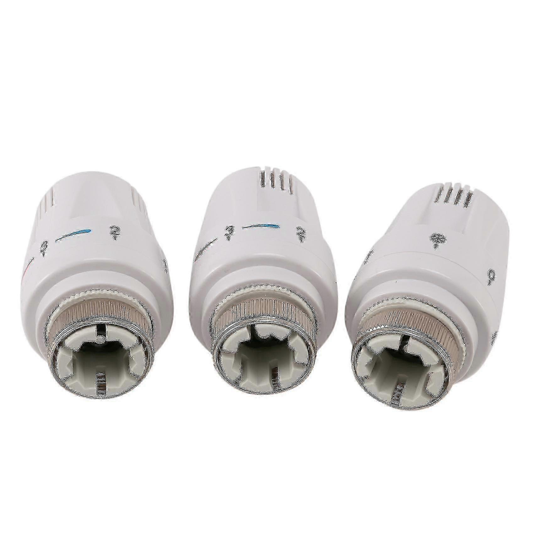 3pcs Thermostat Radiator Valve Trv Thermostatic Head M30 X 1.5 Replacement