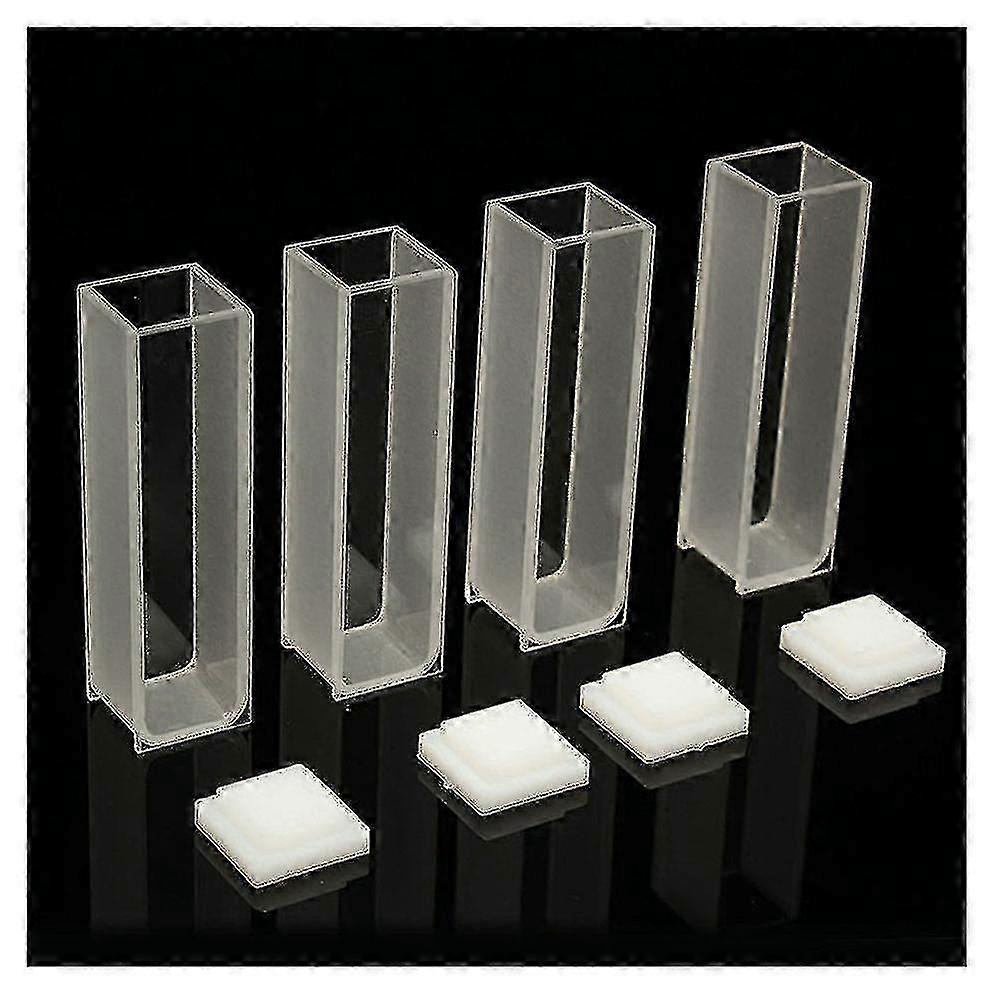 4pcs Visible Cuvette Cell 3.5ml 10mm Glass Spectrometer Micro Optical Spectrophotometer